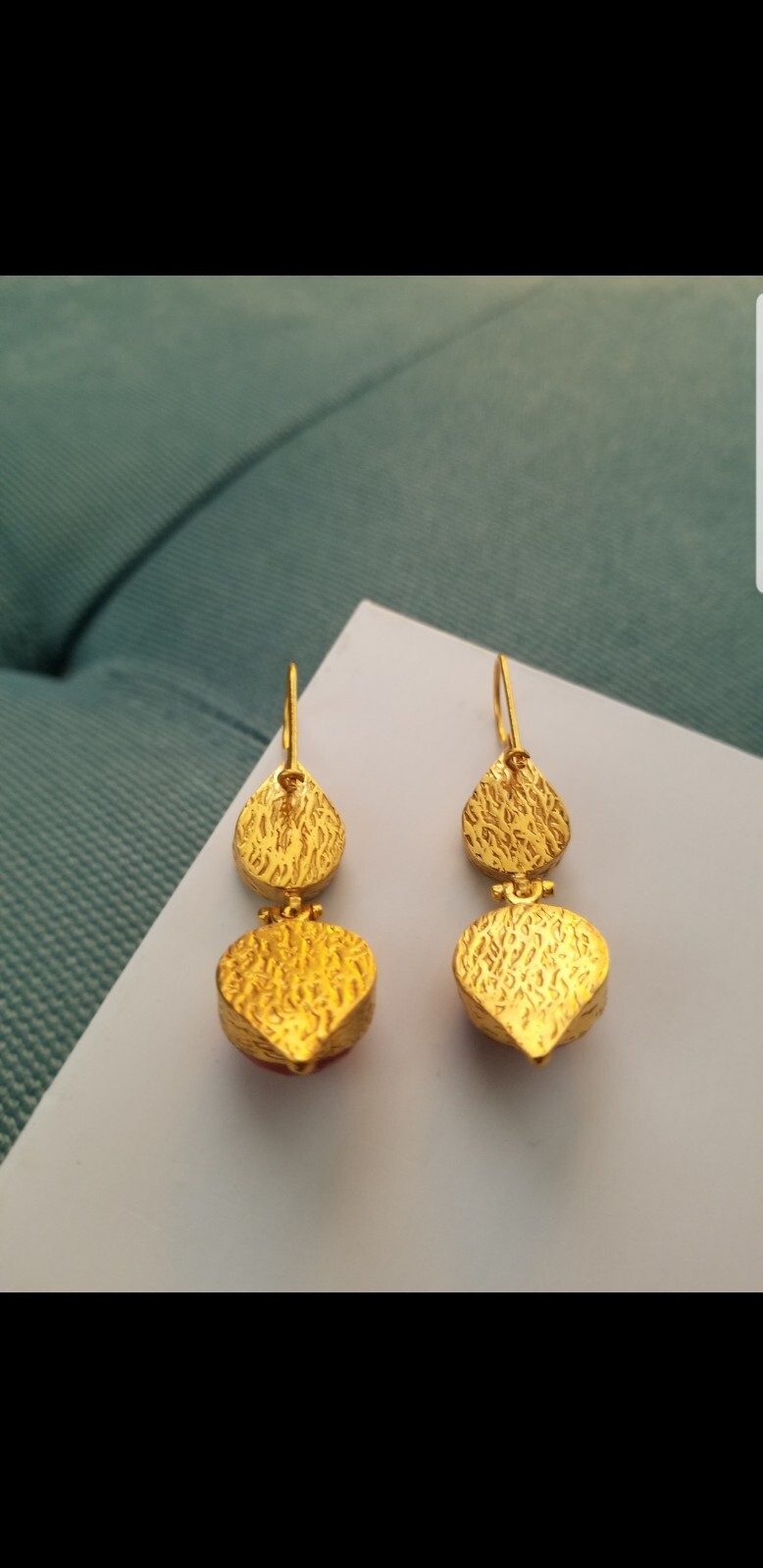 Tiklari women’s bronze plated 24k MOROCCAN/TURKISH inspired earrings sizable..