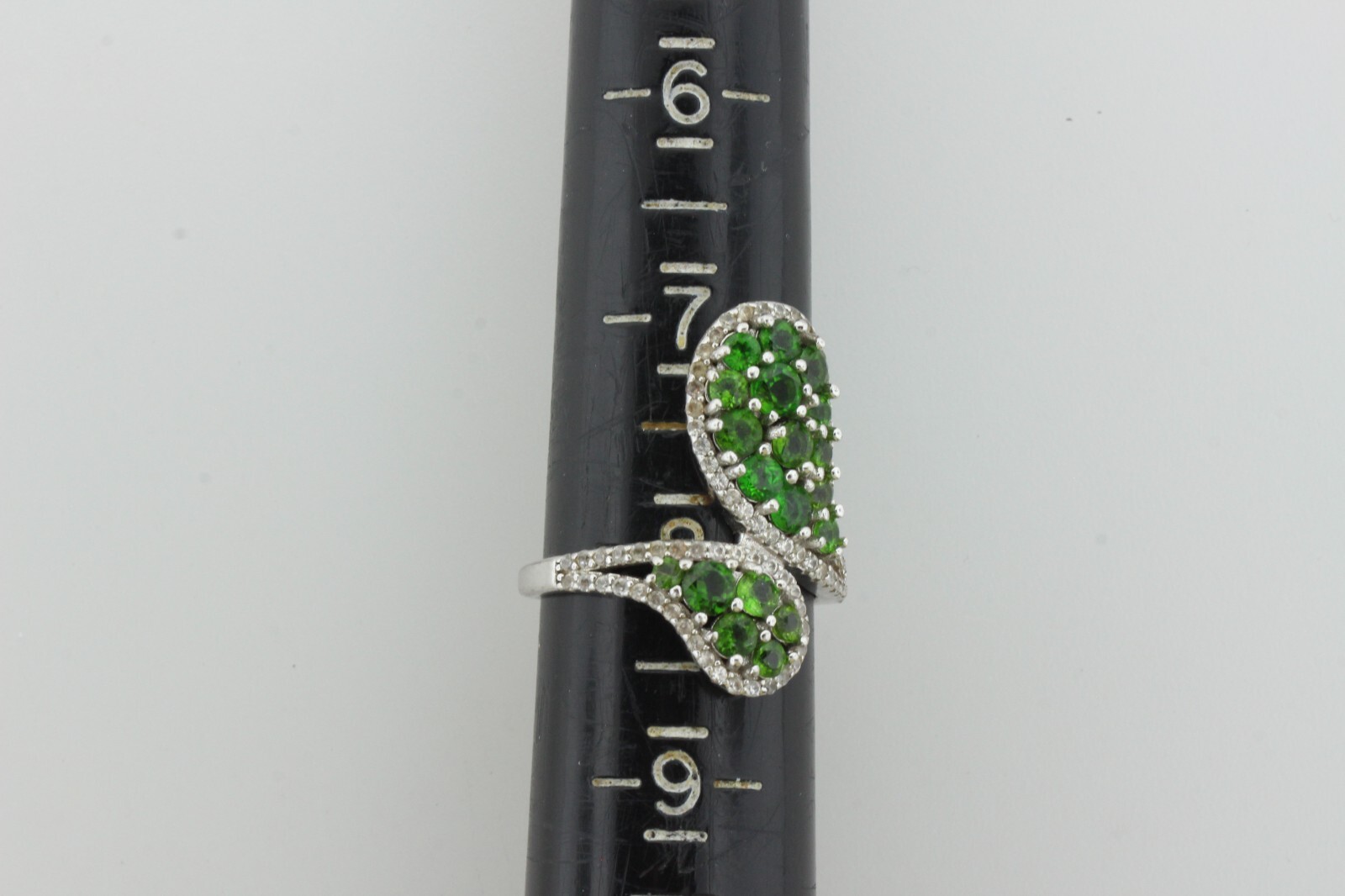 Fuzion Creations International Sterling Silver 925 CZ Cluster Drops Ring- Size 8