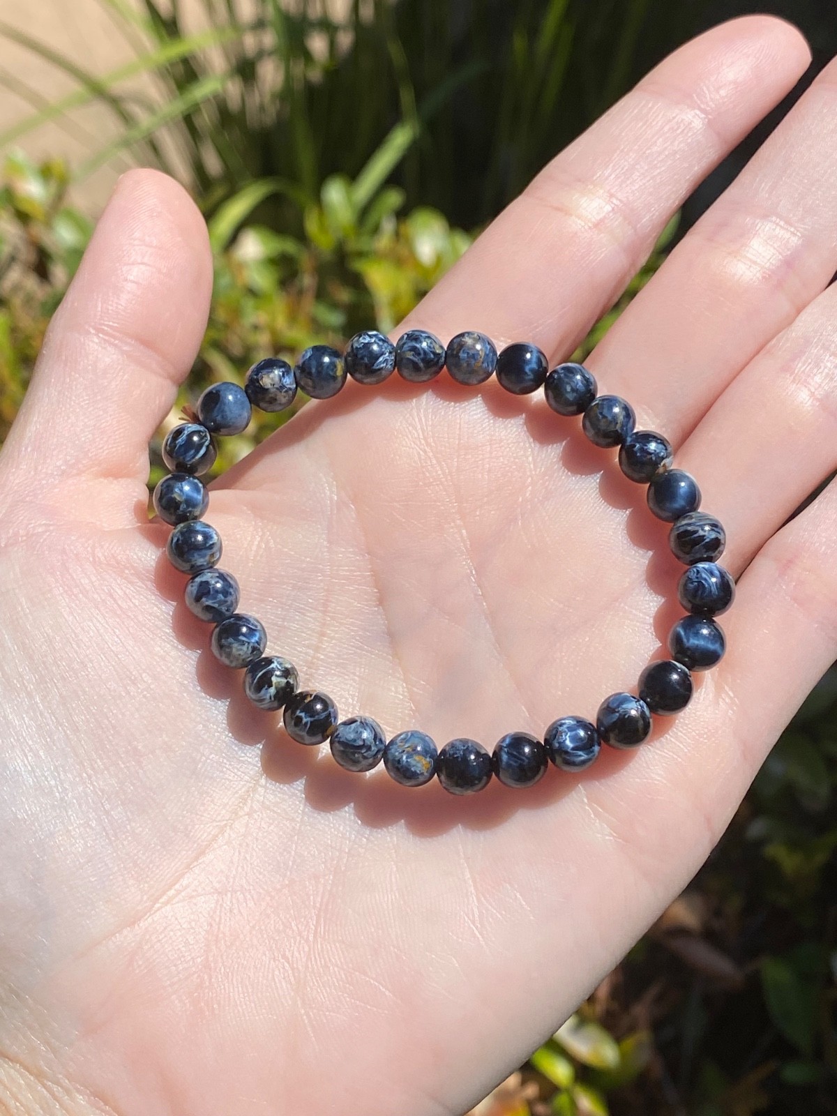 Natural Pietersite Bracelet – 6.9mm Genuine Gemstone