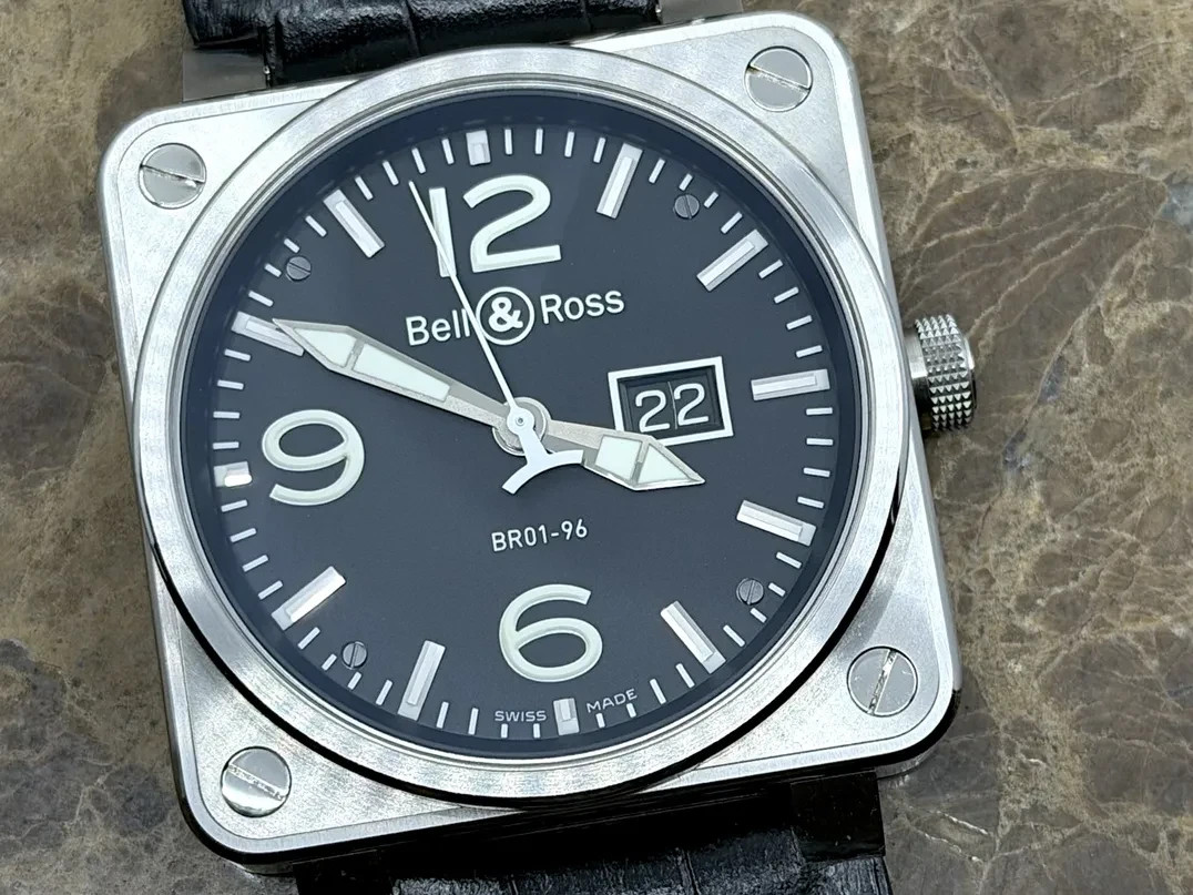 Bell & Ross BR01-96 Big Date Automatic 46mm with 4 sets of Straps Box Booklets