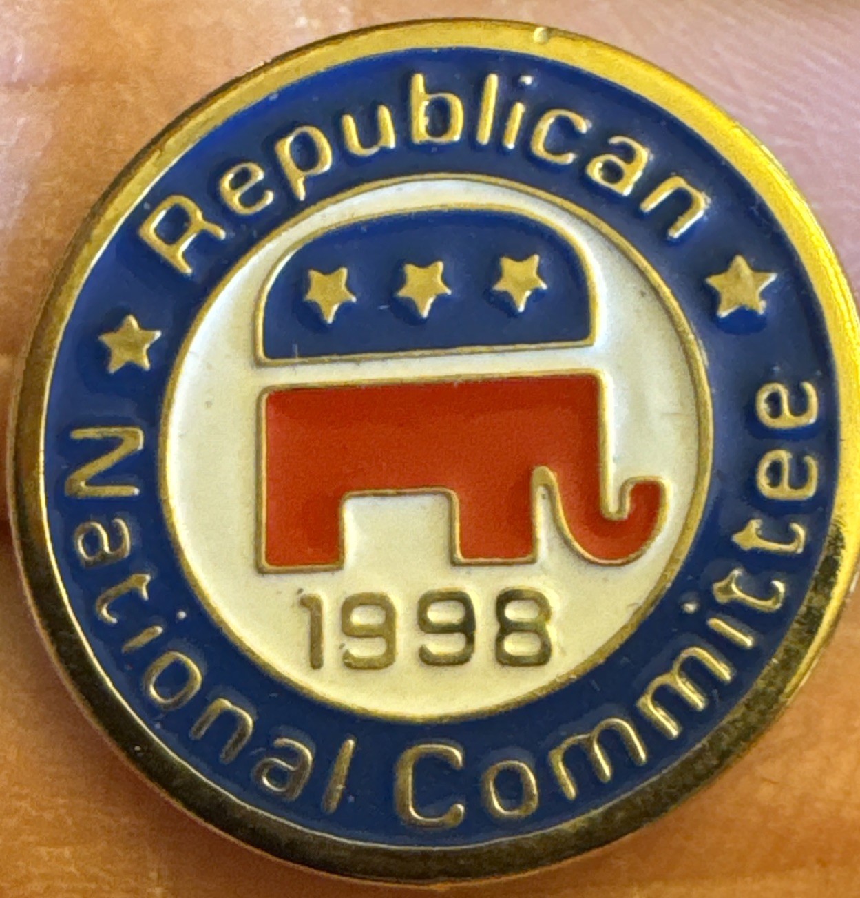 1998 RNC Right Republican National Committee Vintage Tie Tack Lapel Pin s01