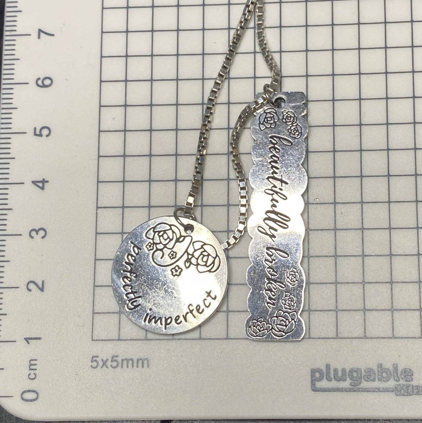 KA 1772 Sterling Silver Box Chain Necklace 24 inch Made in Italy