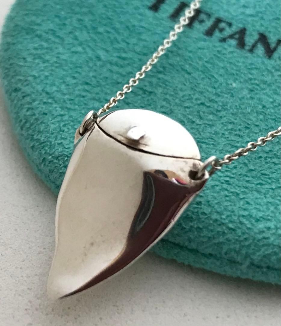 Vintage Tiffany & Co. Elsa Peretti Pod Pill Case Rare Rocket Lock Chain Necklace