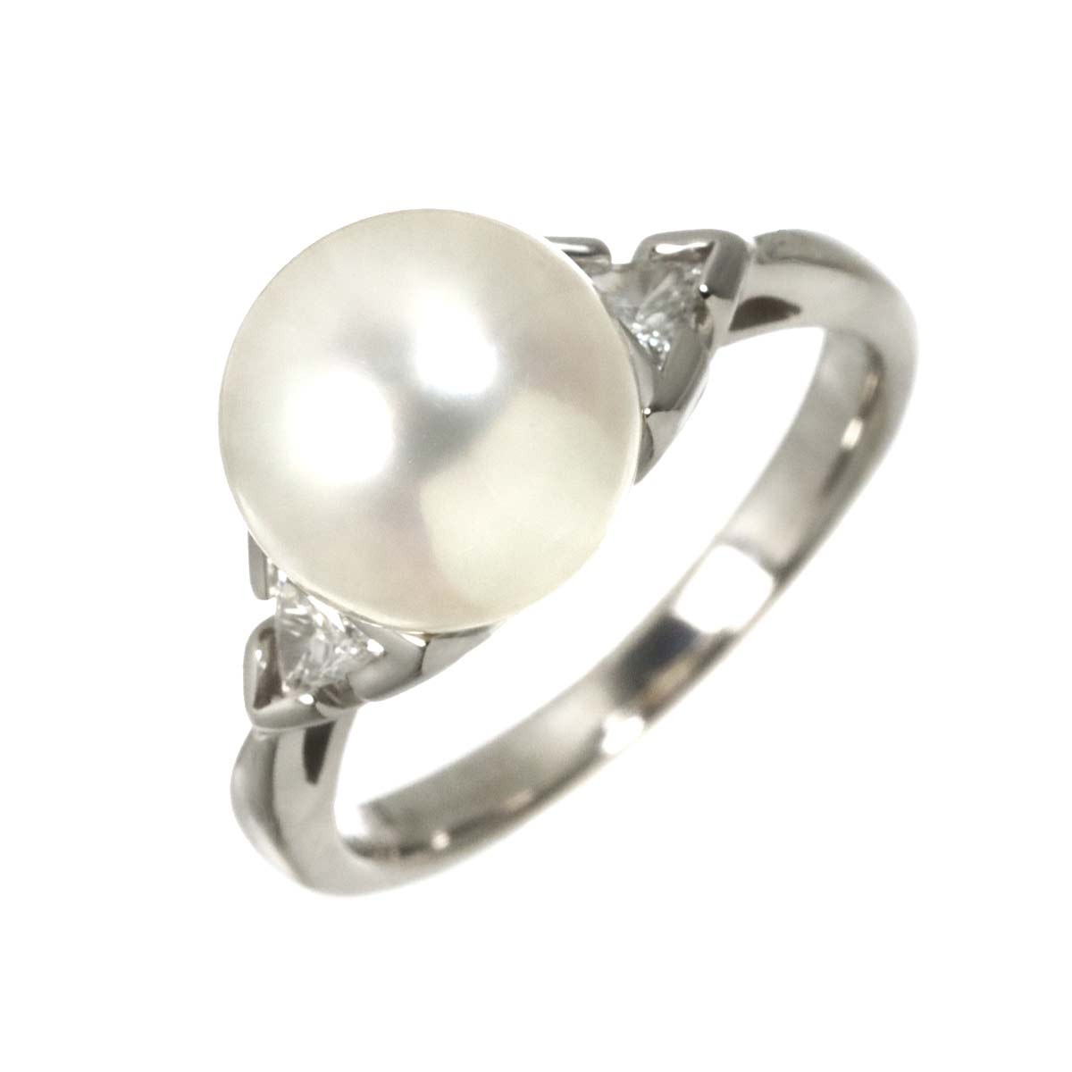 South Sea pearl 10.1mm Diamond Ring Pt Platinum Size6.75-7.25(US) 90333602