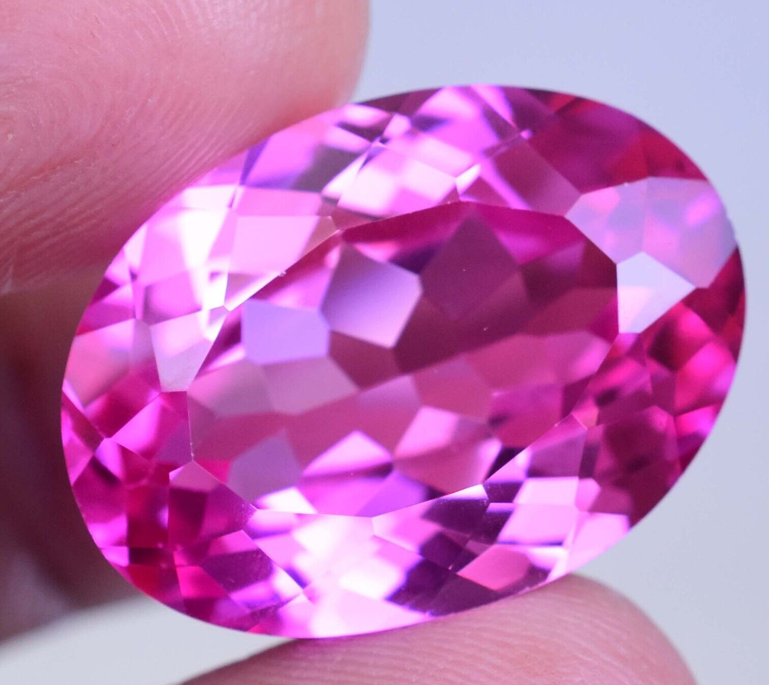 Flawless 38.50 Ct Natural Mogok Pink Ruby Oval Cut Certified Loose Gemstone