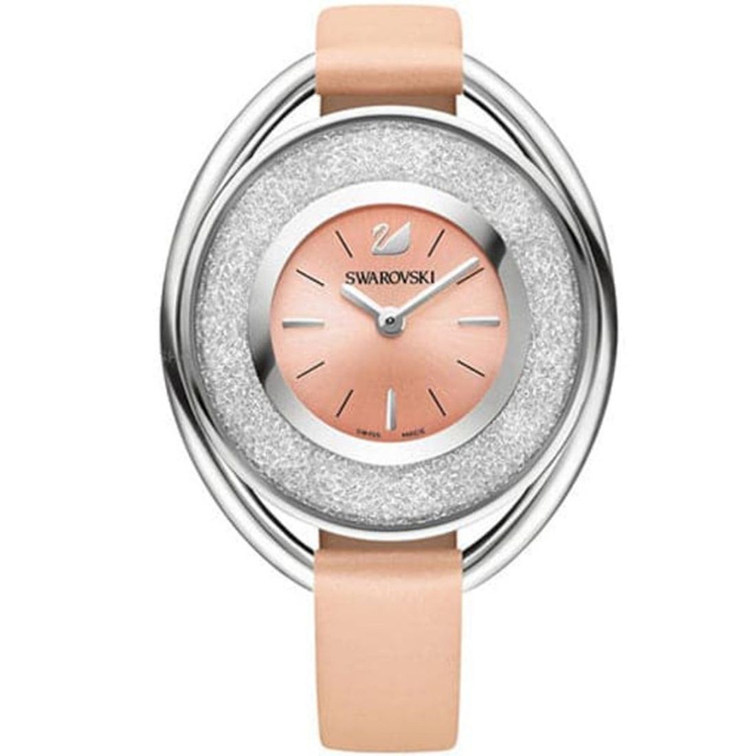 Swarovski Crystalline Oval Women’s Pink Leather Quartz Watch 5158546