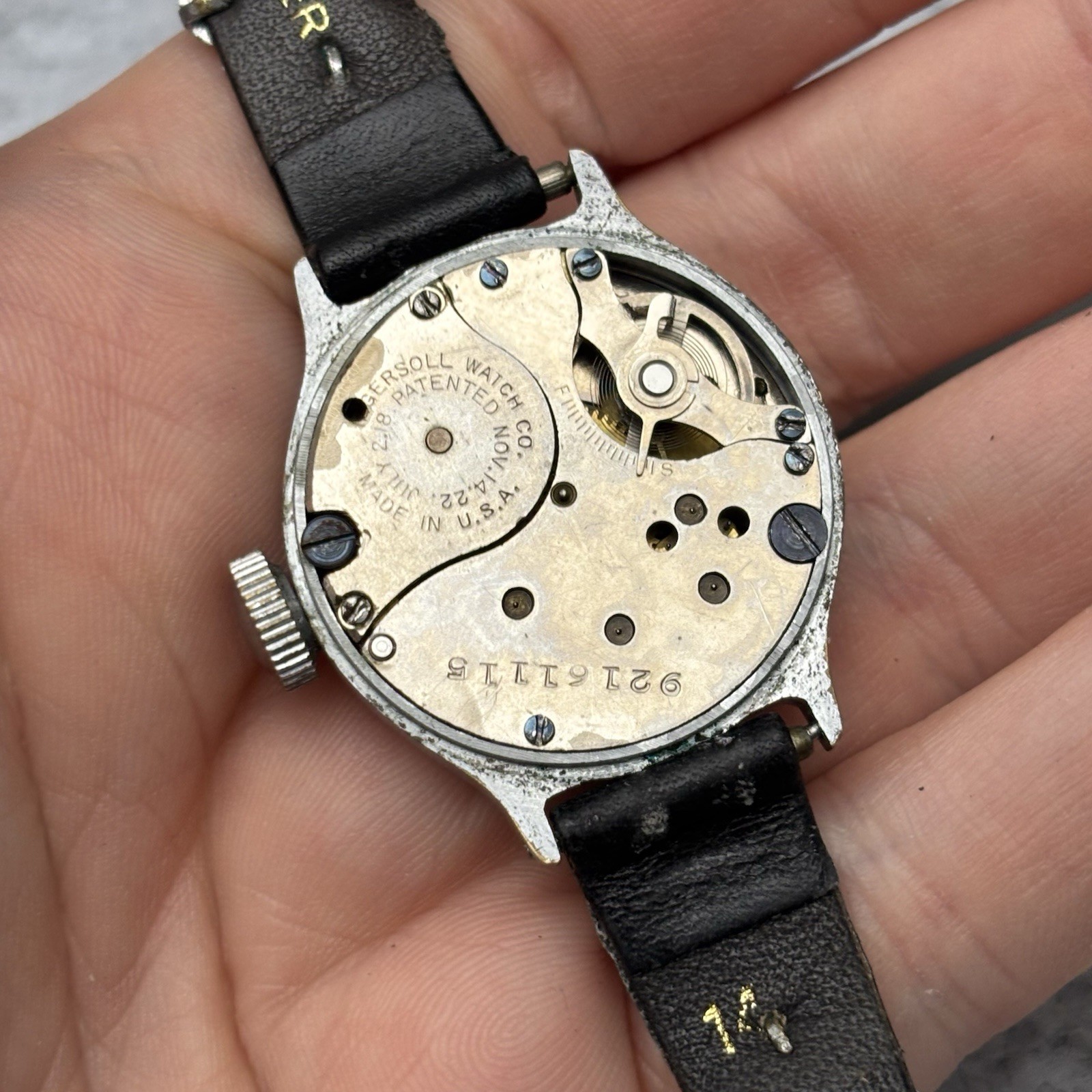 Broken Vintage Ingersoll Mickey Mouse 32mm Watch Mechanical 1930s – As Is
