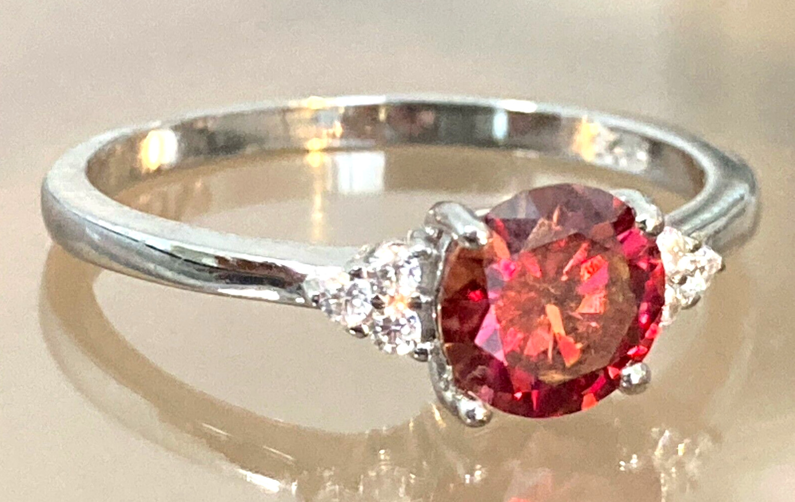 Moissanite Diamond Rings All Sizes & Colours 14k Gold or Rhodium Finish S925