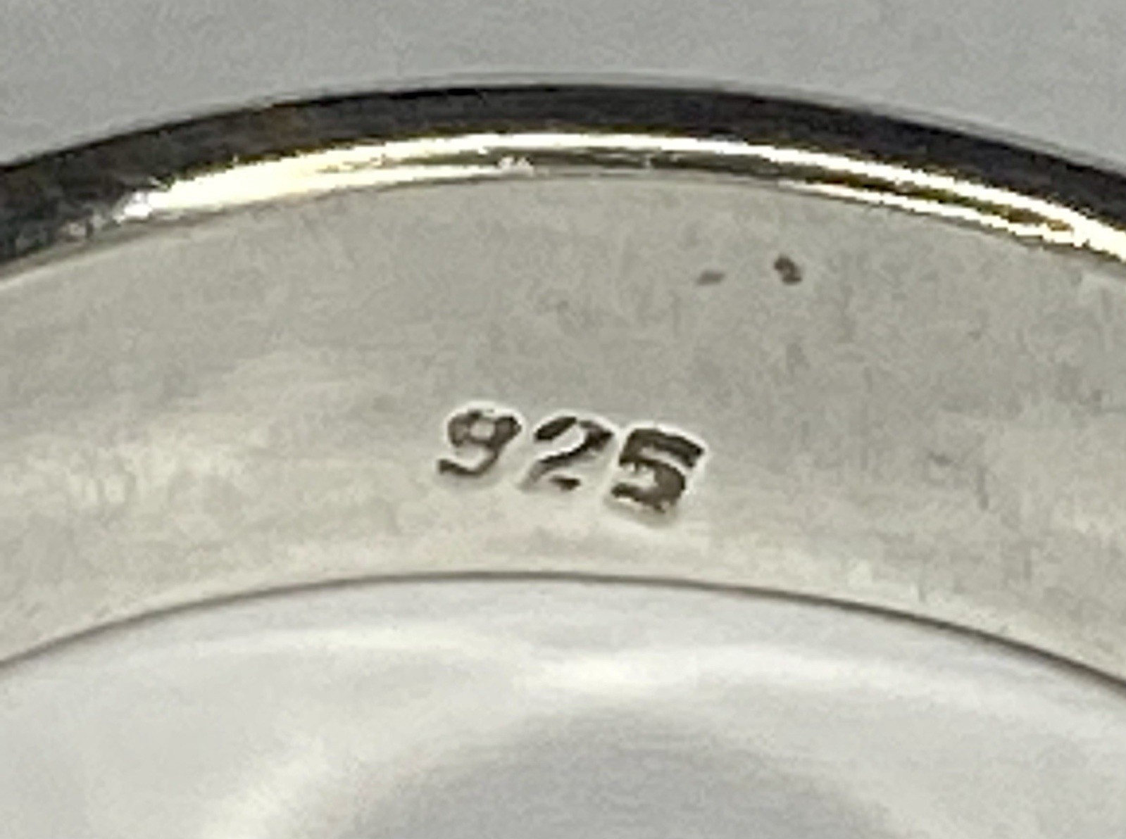 Vintage Sterling Silver 6mm wide 5.7gr Spinner Ring Size 13.25