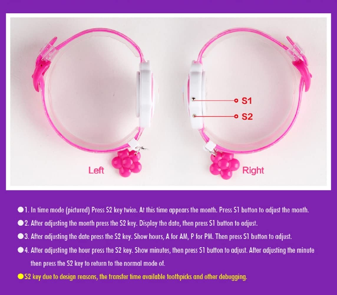 Kids Watch Girl Flower Shape Watch Novelty Cartoon Digital Watch 1144