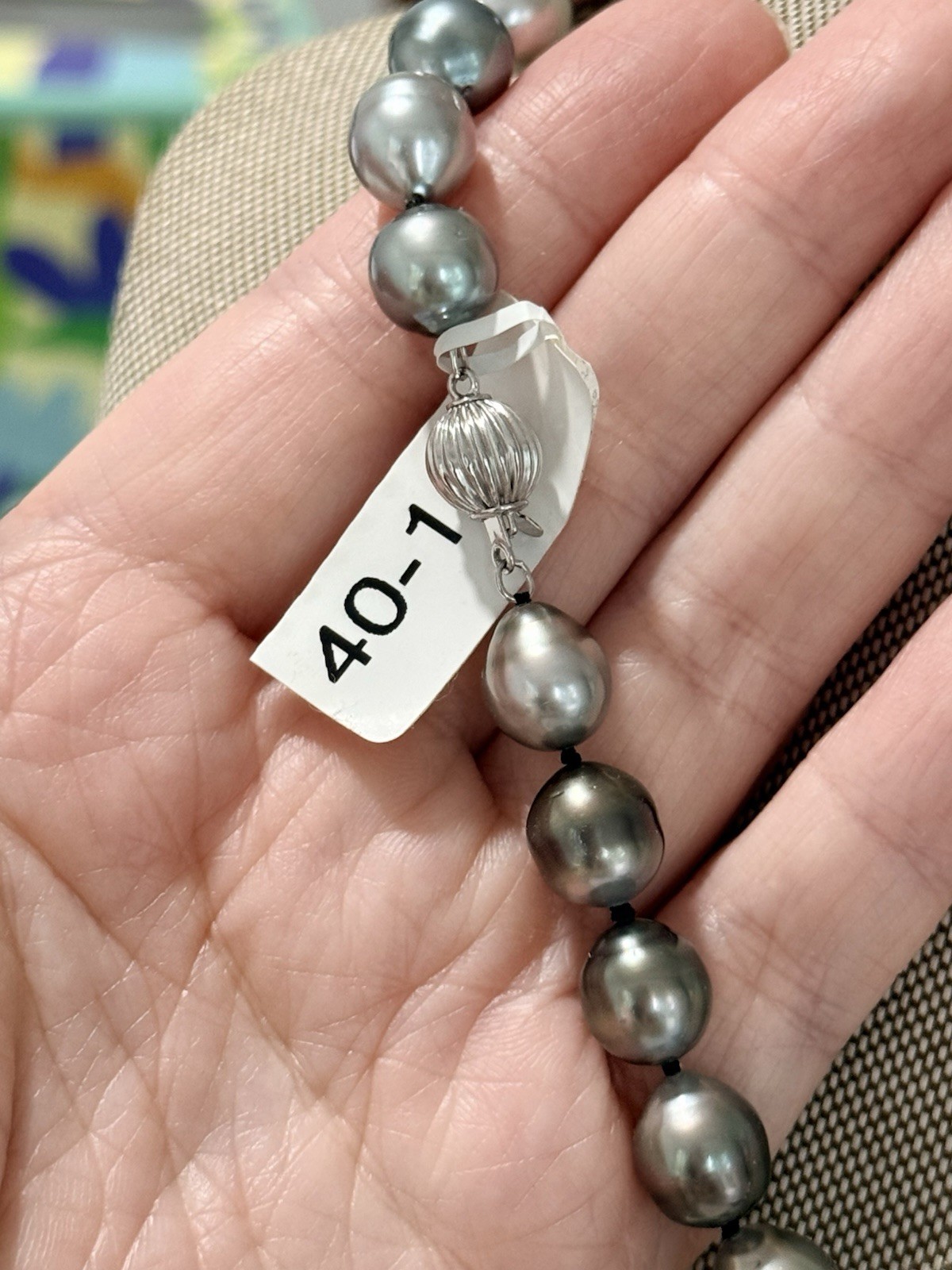 Cultured 10.4-12.3mm Tahitian Pearl South Sea Pearl 14K Gold Clasp Necklace 19”