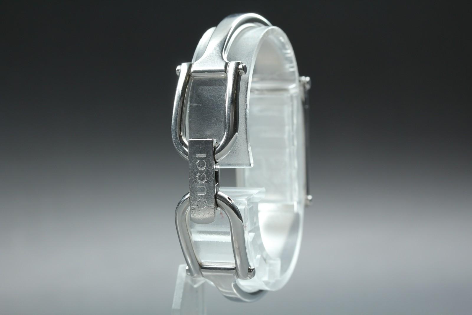 [Near MINT w/Box] GUCCI 1500L Silver Blue Dial 1P Diamond Quartz Women’s Watch