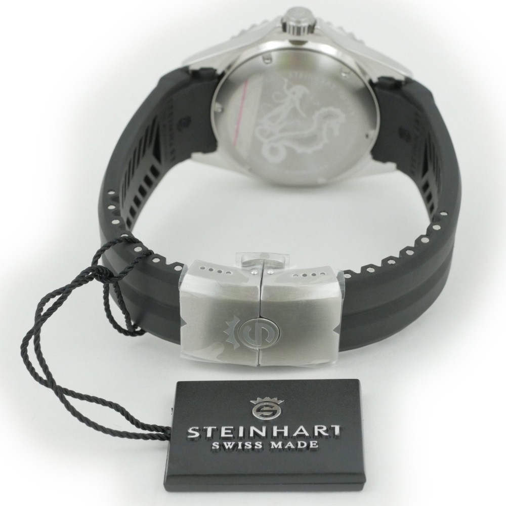 Steinhart Ocean One GMT BLUE-RED. 2 Ceramic Men’s Diver Watch Silicone 103-1100