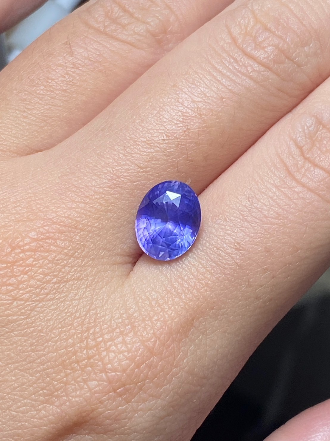 [jerseychou] Natural Violet Orchid purple sapphire 3.94ct , No heat , CSL