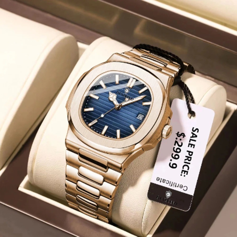 New Casual Business Rose Gold Men Luxury Watch Automatic Watches Mens Top