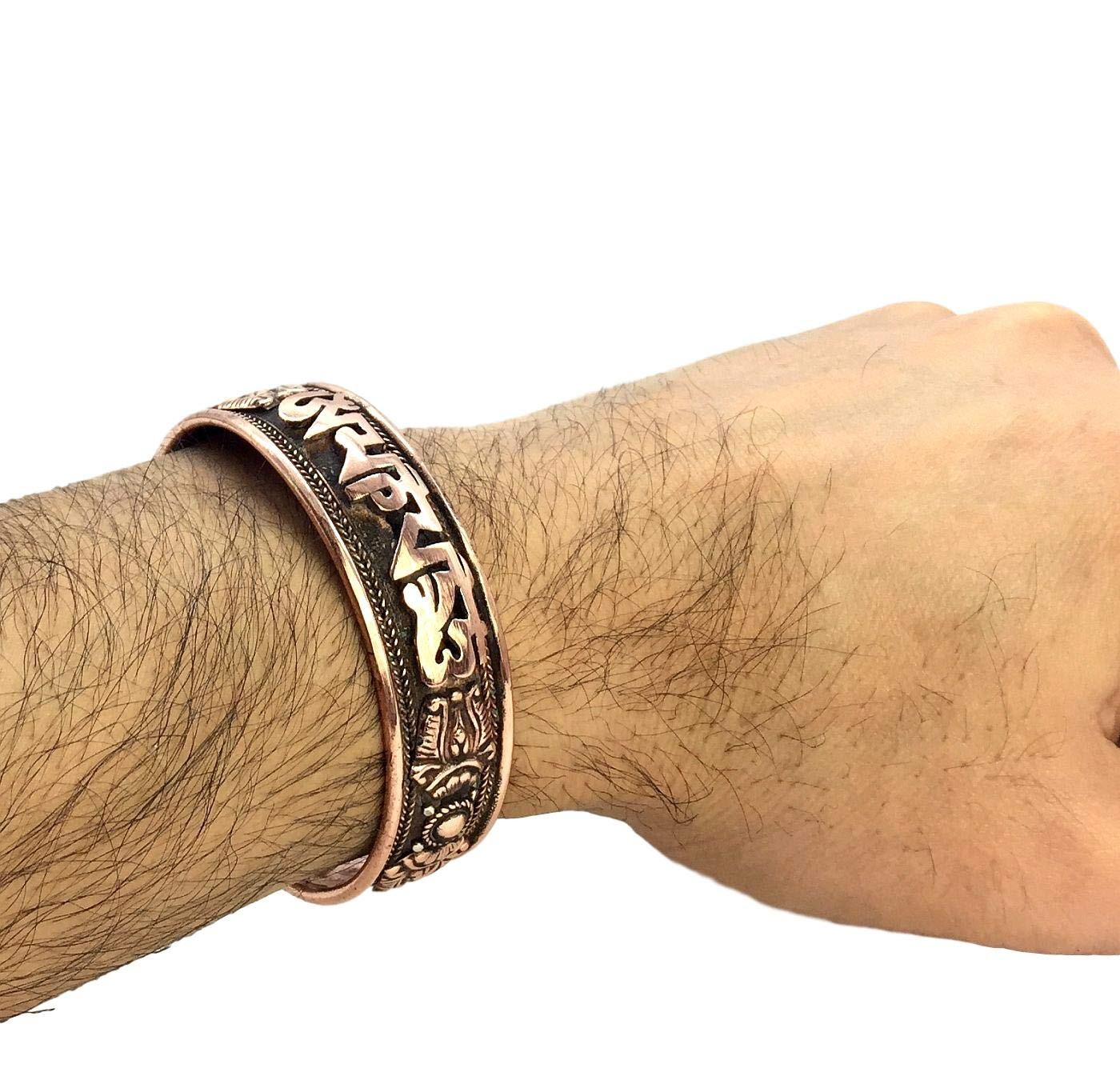 100% Pure Copper Tibetan Healing Bracelet. Unisex, Hand Made High Gauge Coppe…