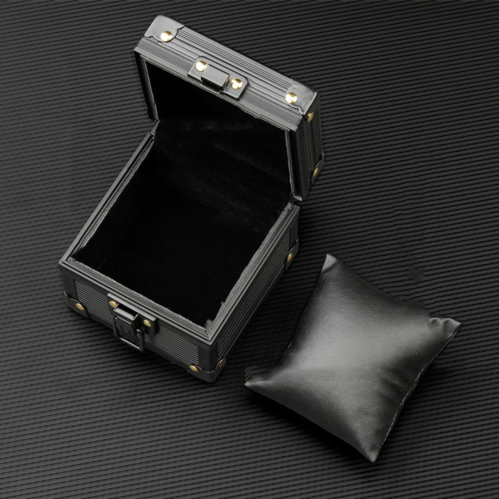 Watch Case for 24/18/10/5/1 Watches Collectors Display Aluminum Black Briefcase