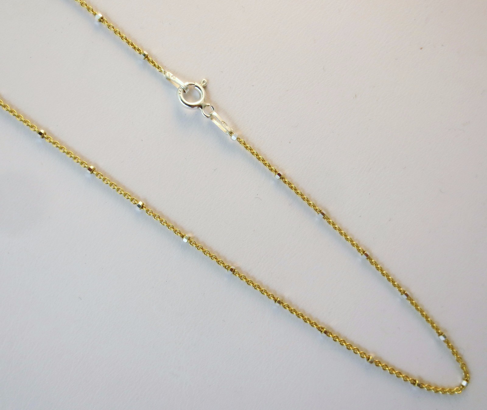 1mm Rolo 14k Gold Plated Over .925 Sterling Silver Chain. 16,18,20,24,30 Inches