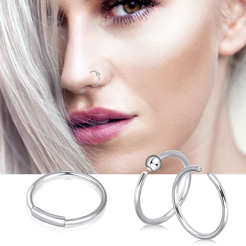 30Pcs Nose Rings Surgical Steel 20G Screw Pin Earring Lip Cartilage Tragus Studs