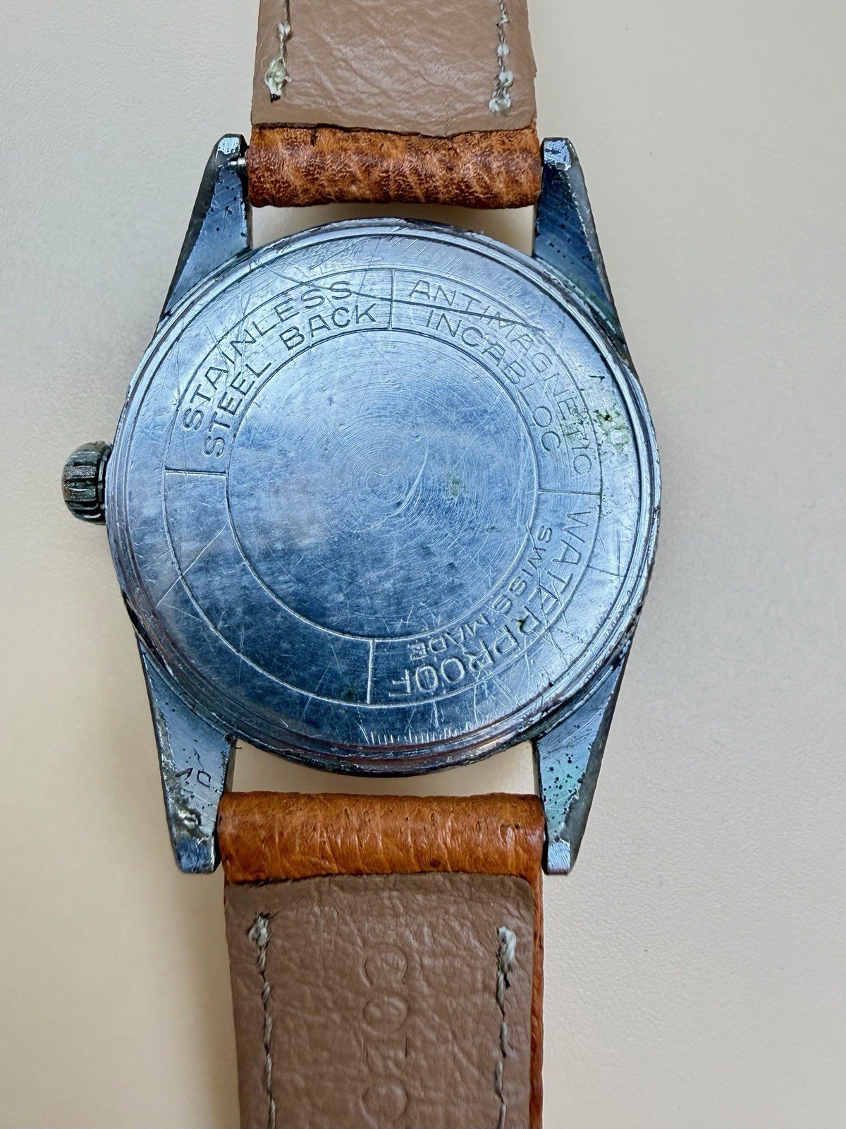 Rare Vintage Men’s BANNER MARITIME, 31mm, Bullseye Copper Dial, Runs Great!