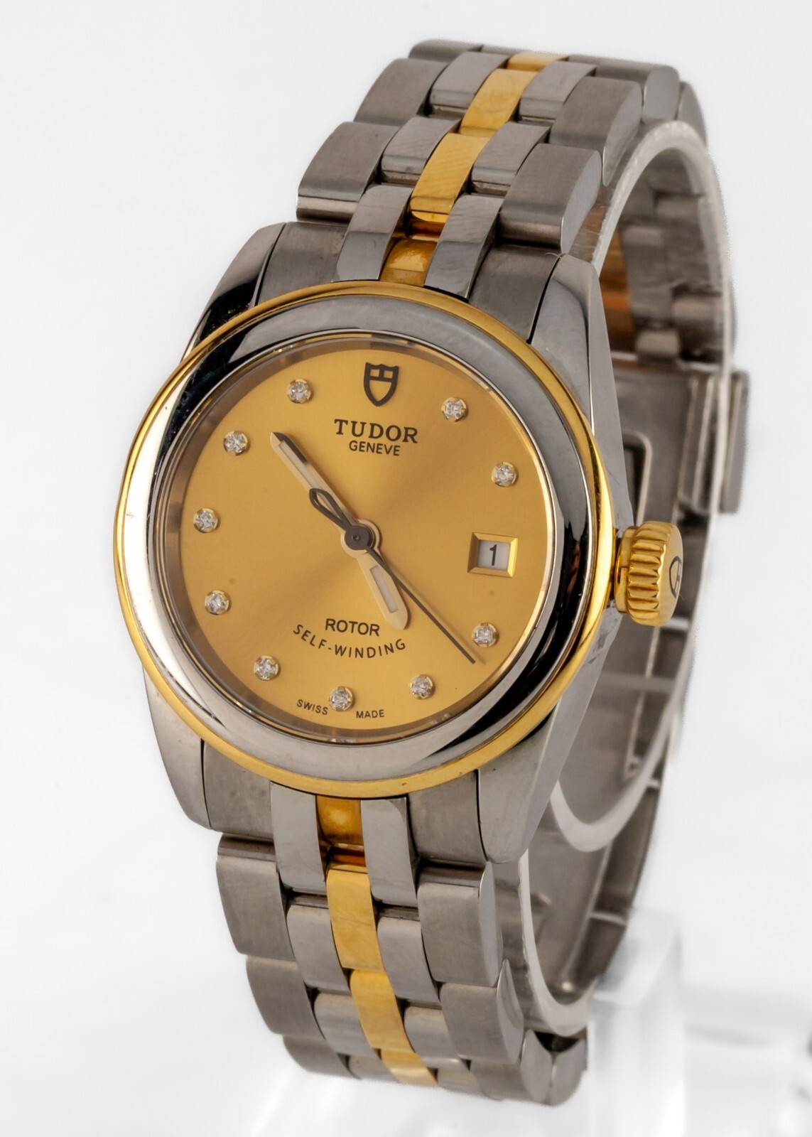 Tudor Women’s Two Tone Automatic Glamour Watch w/ Diamond Dial 51003