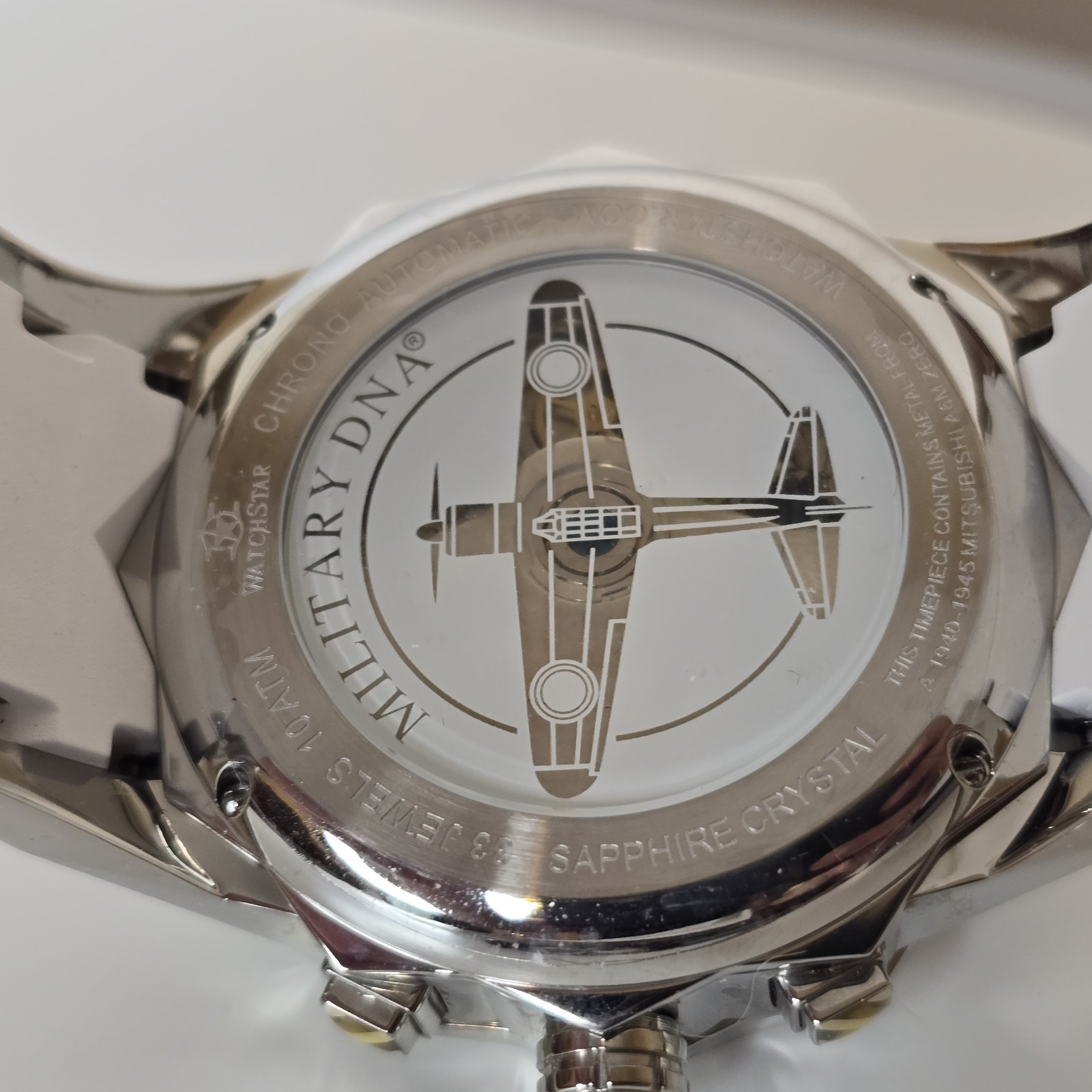 Watchstar Military DNA A6M Zero Automatic Chronograph Watch 46mm