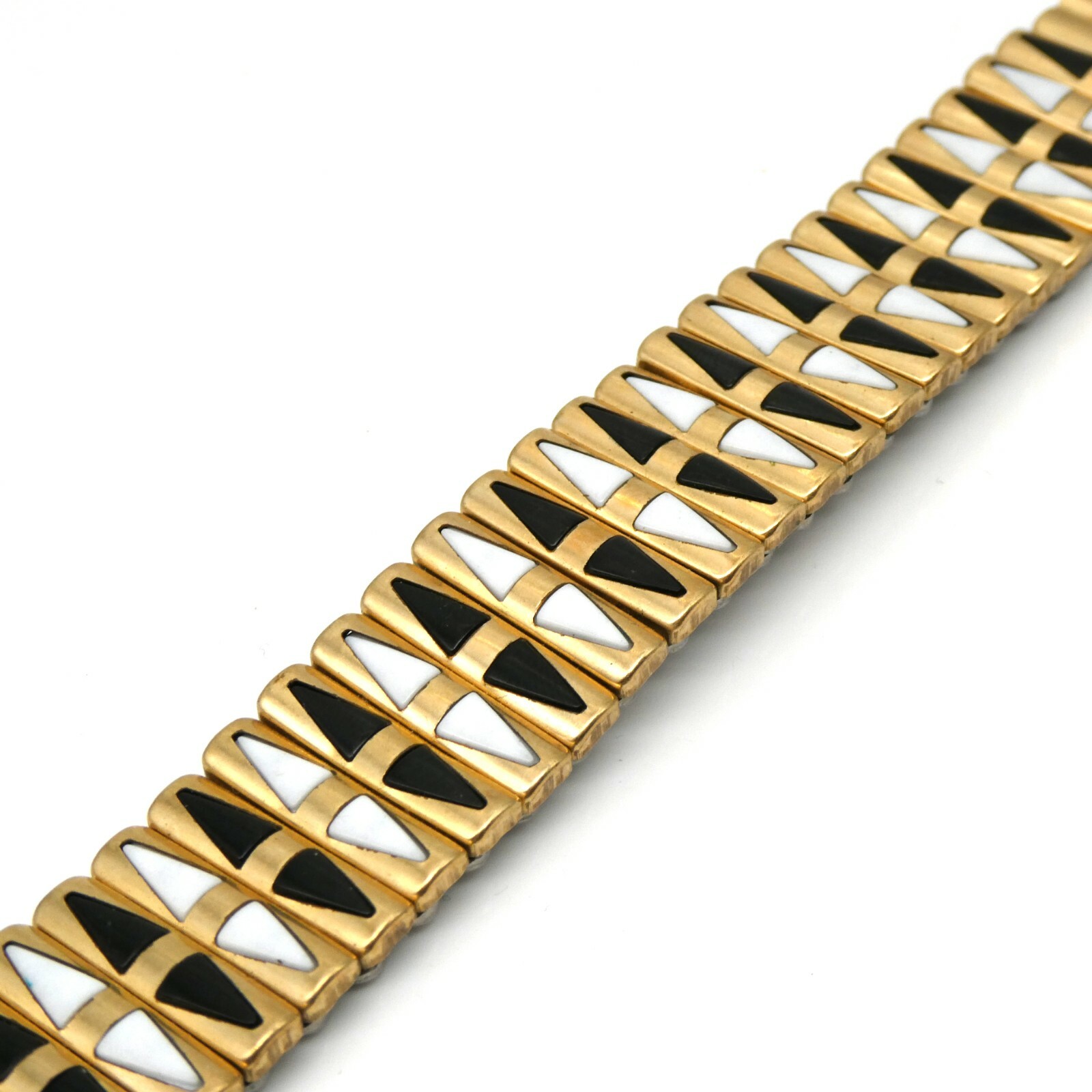 Vintage Bergevin Bros. 17.4 mm g.f. and st. steel wristwatch expansion bracelet