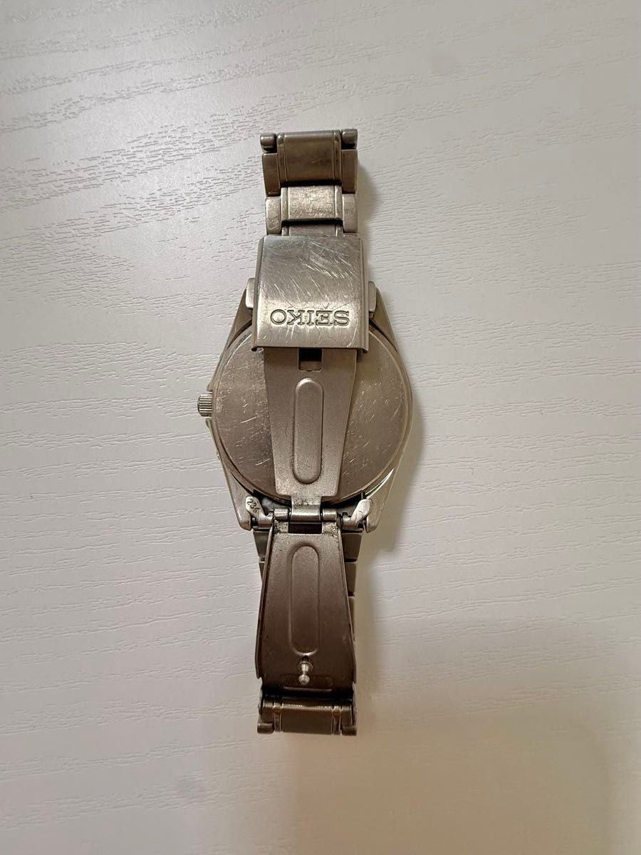 7B52 0AM0 SEIKO Solar Radio Wave Titanium Men’s Wristwatch White Dial