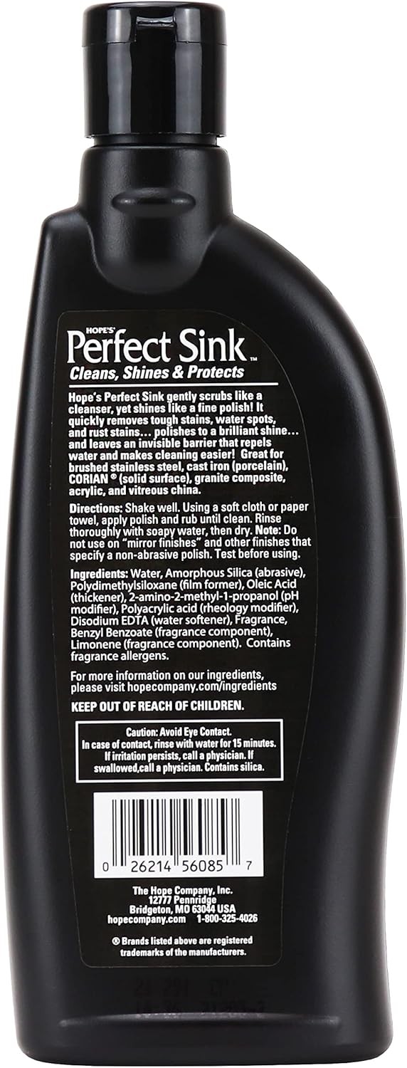 HOPE’S Perfect Sink Cleaner and Polish, Restorative, Removes Stains, Cast…