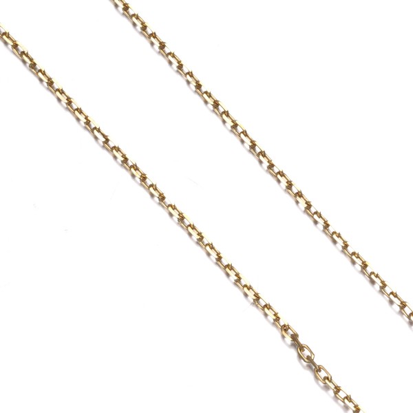 Auth Mikimoto Chain Necklace Cable 38cm 18K 750 Yellow Gold