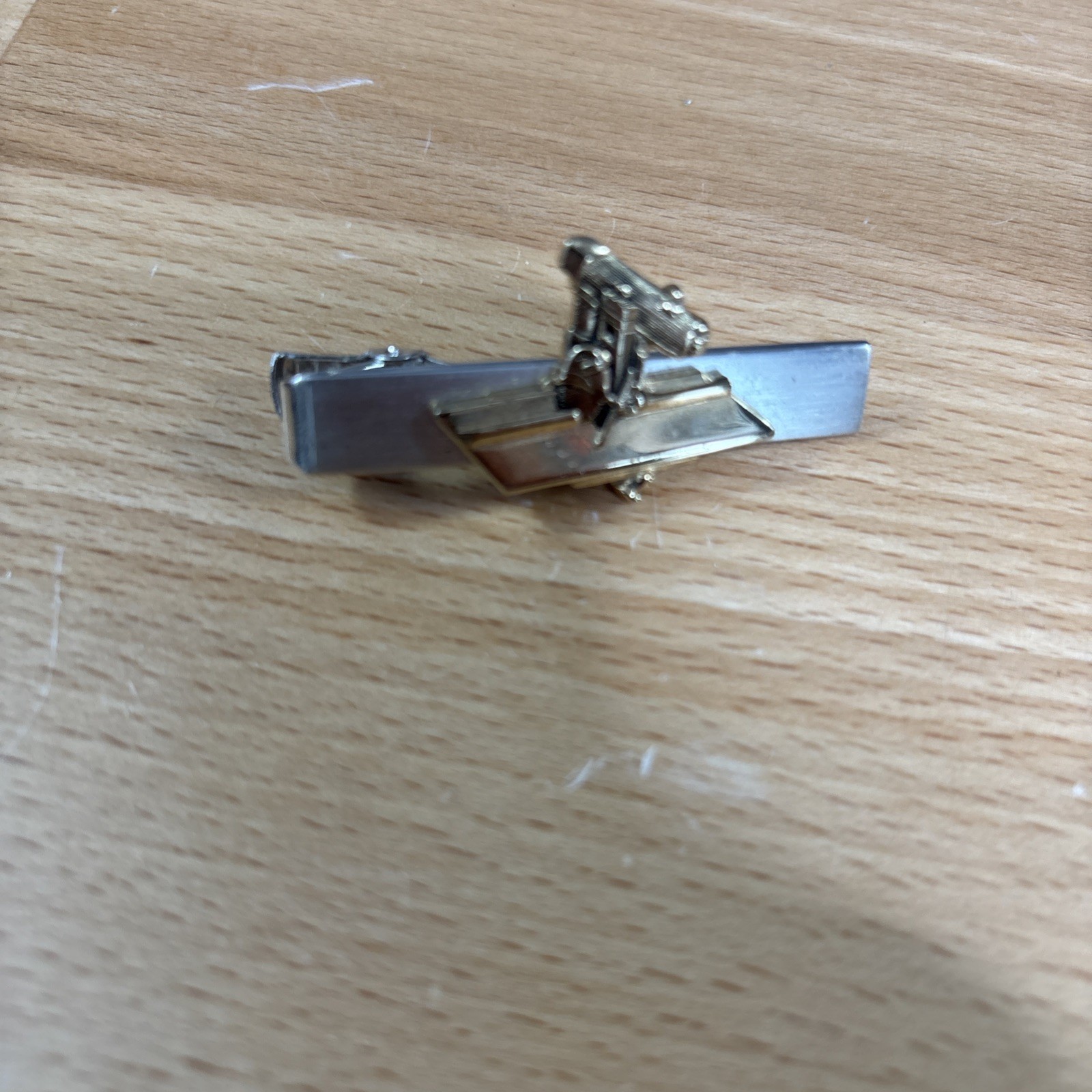Vintage 1960’s Radial Arm Saw Tie Clip Unbranded Good Quality