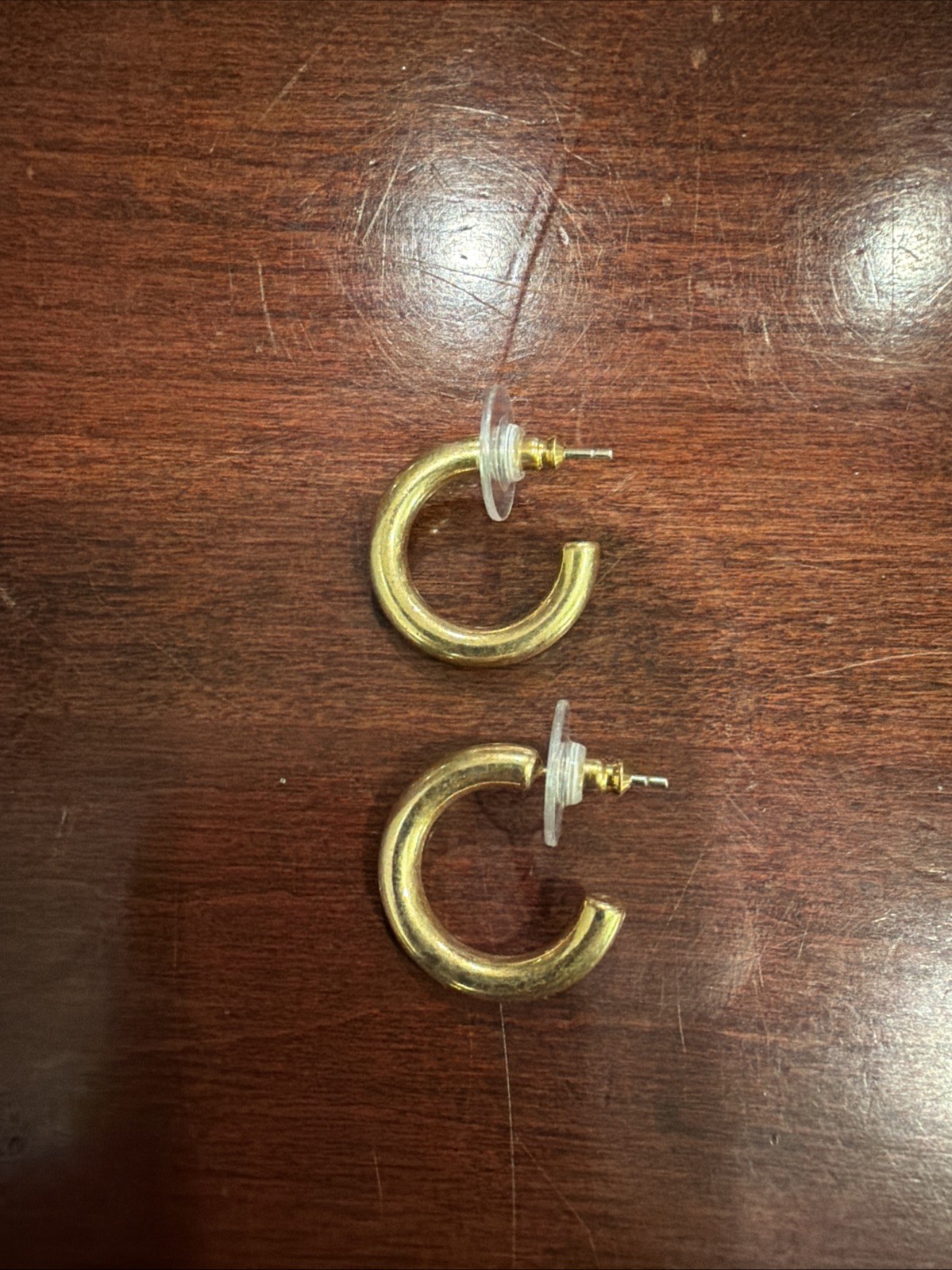 Goldtone Hoop Pierced Earrings, Approx 3/4 In Hoops