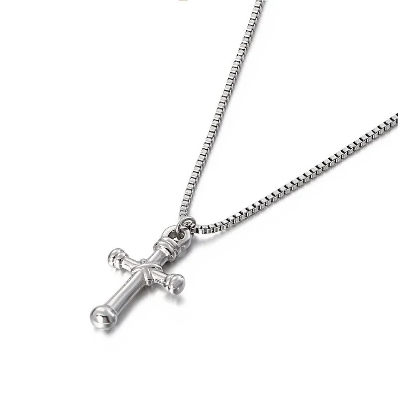 304 Stainless Steel Cross Pendant Necklace Waterproof Non Tarnish Minimalist 18″