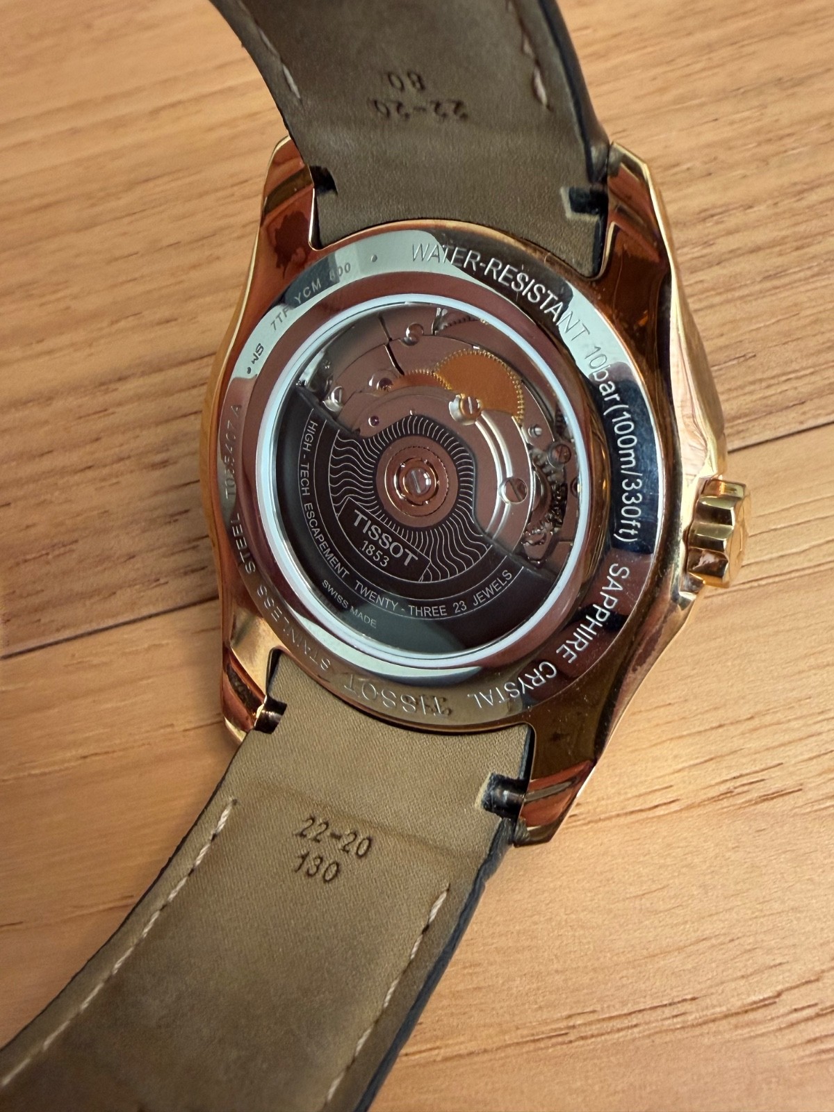 Tissot Couturier Powermatic 80 Men’s Black Watch – T035.407.36.051.01 Rose Gold