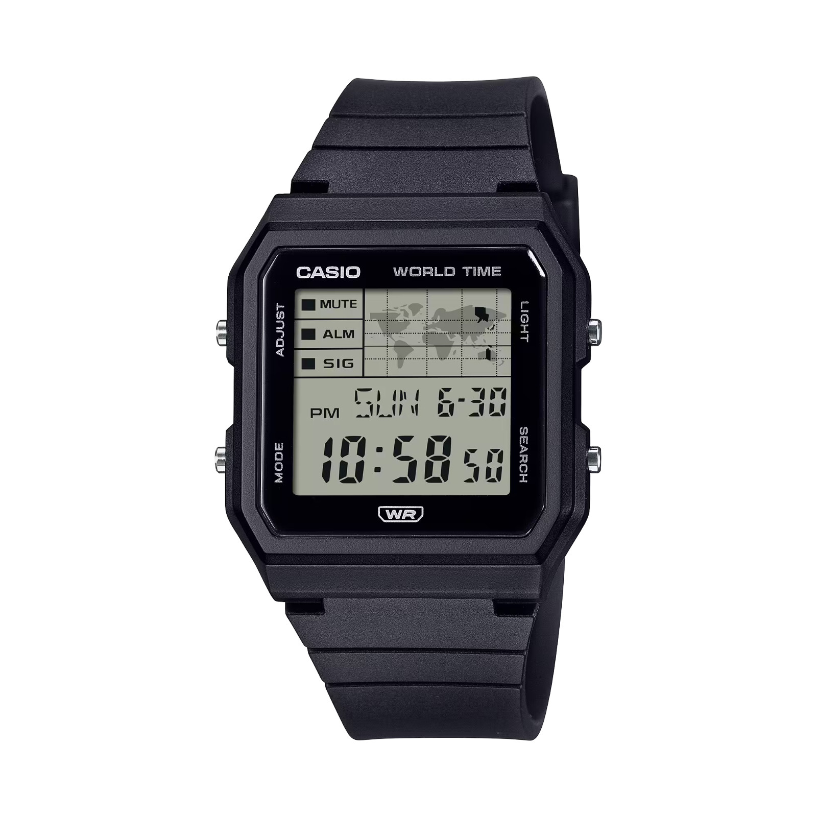 Casio LF-30W-1ACF Vintage Digital Watch World Time Alarm Chrono LED Light NEW