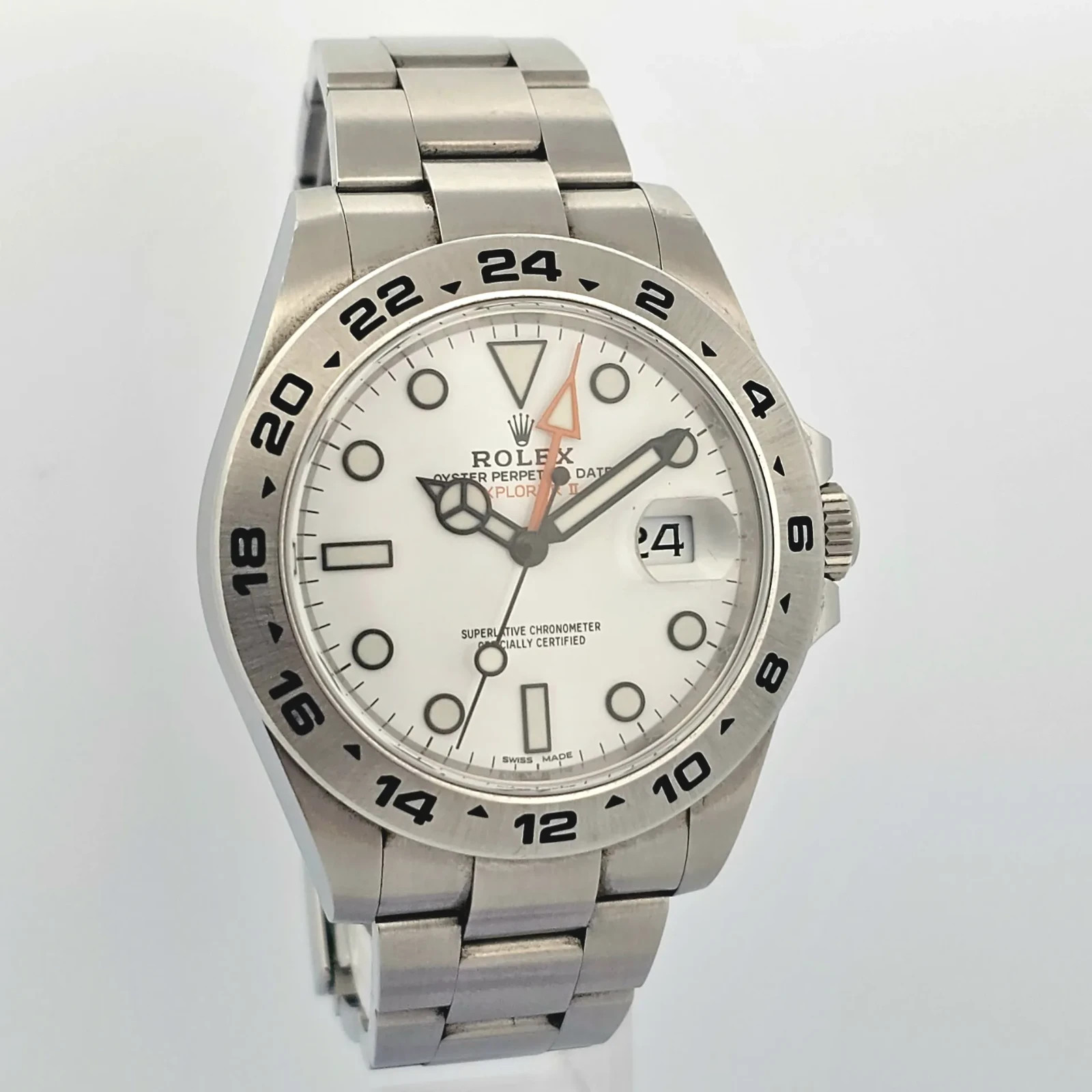 Rolex Explorer II 42mm 216570 Polar White P&B