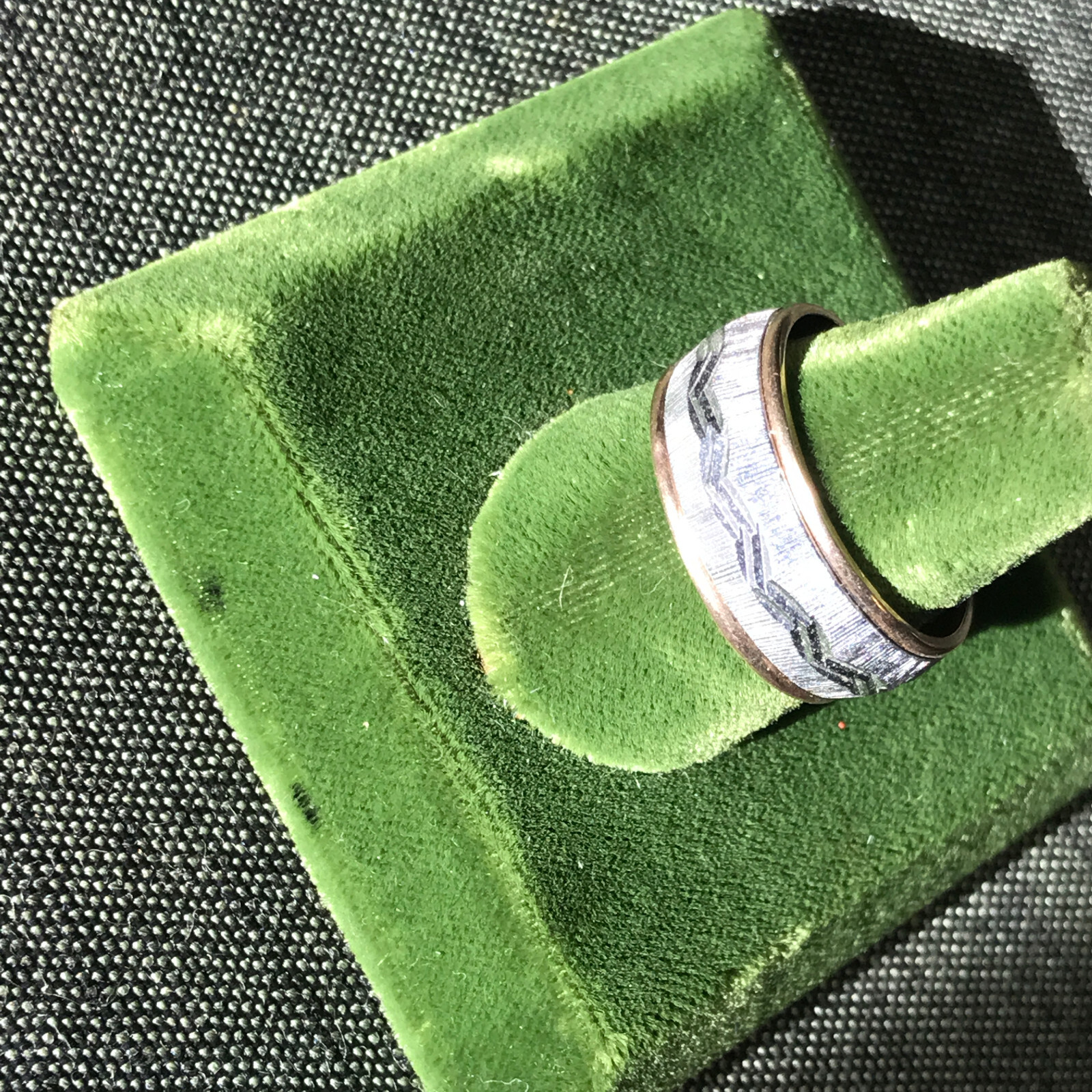 Vintage Stamped 10kt Gold Filled & Sterling Silver Ring Band Sz 8 WS JD Schlang