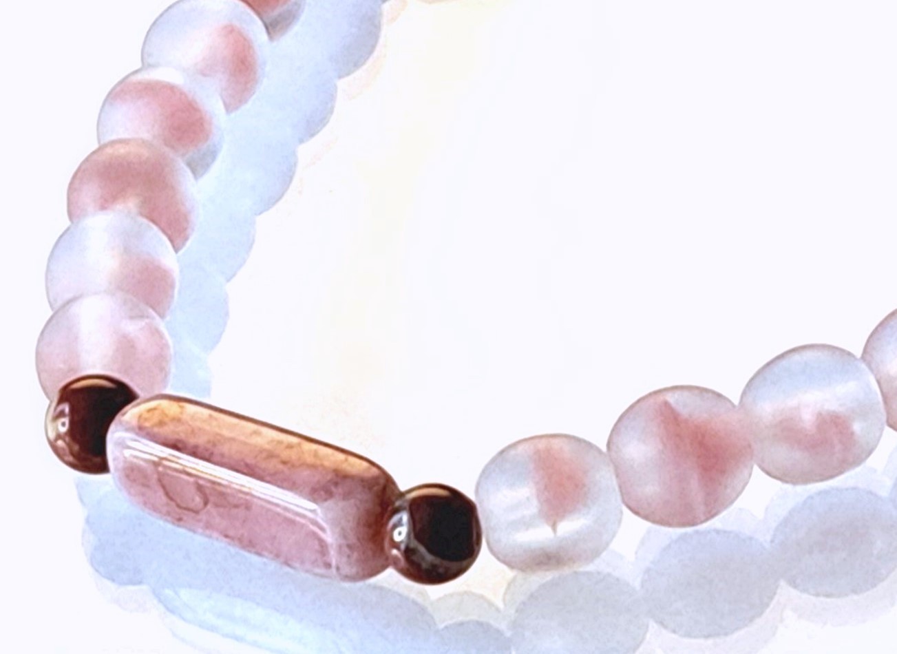 Early-2000s Stock Beads – Gemstone & Lampwork Beads Bracelet, 18.25 cm / 7.2 in