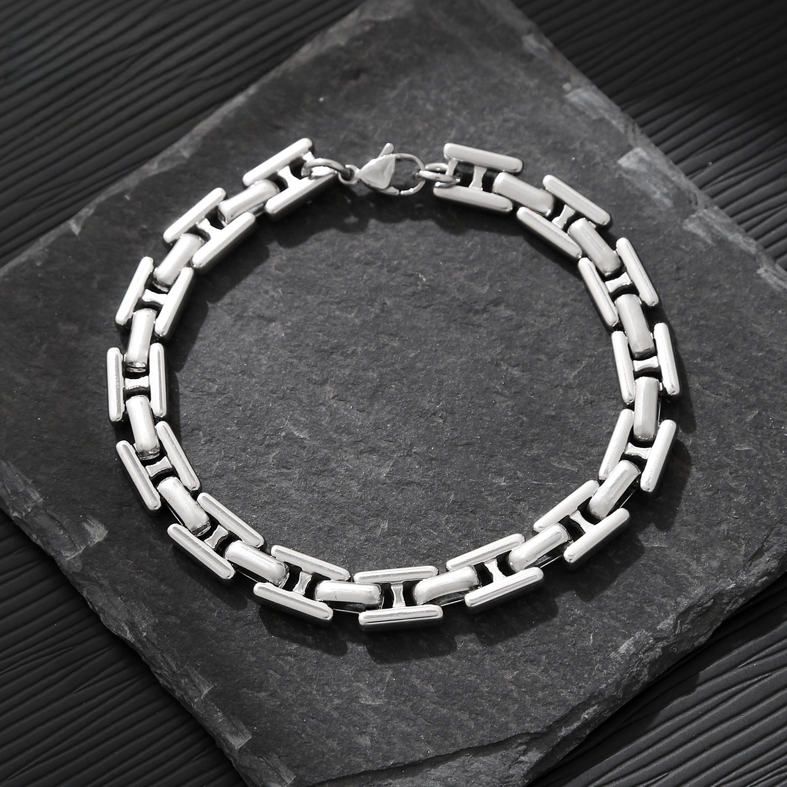 Fade-free Stainless Steel Link Set, Suitable for Men & Women Daily Wear