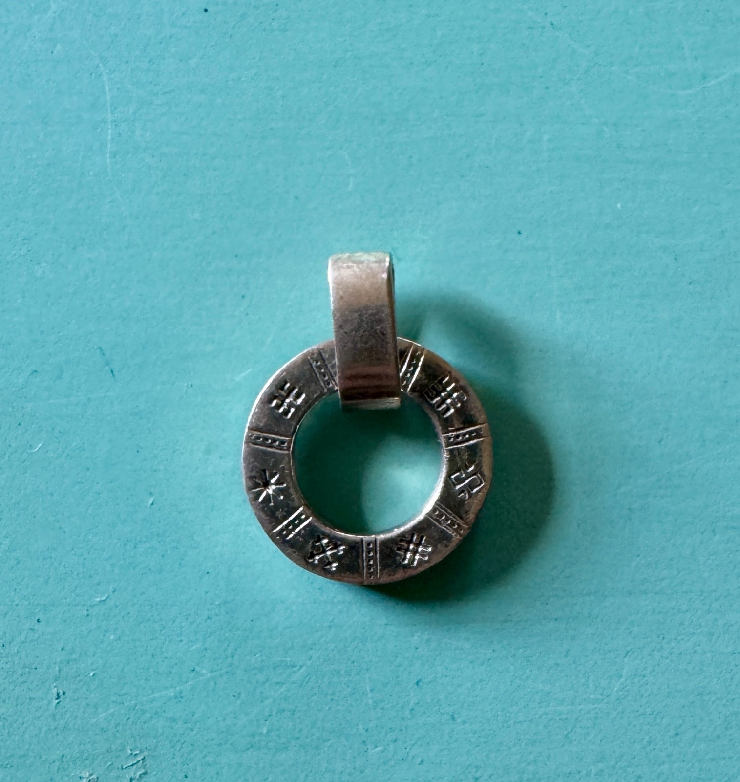 Latvian Circle of Symbols/Dod Dievini – Pendant Sterling Silver Handcrafted, 1″
