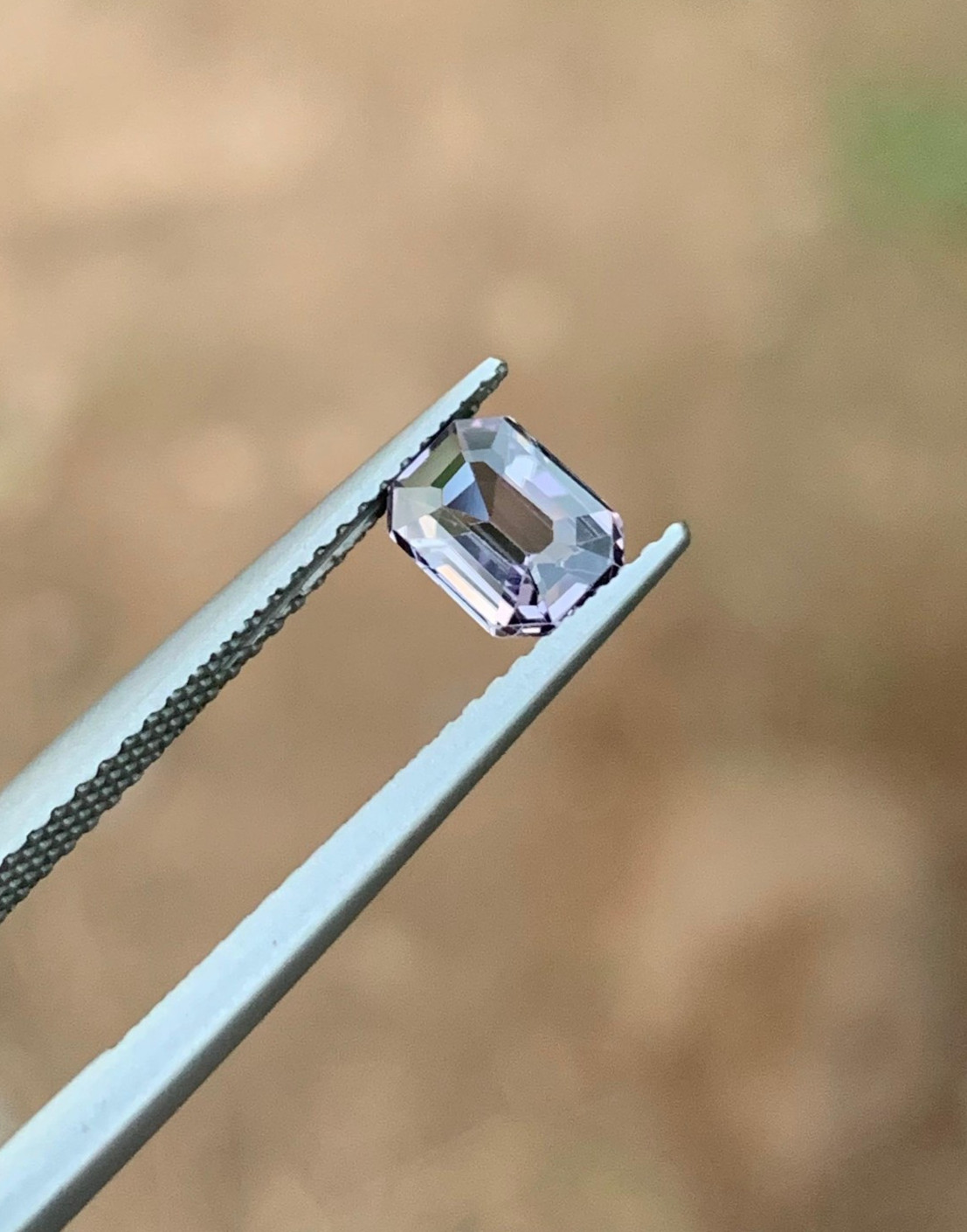Natural Burma Spinel – 0.870ct Lavander Color – 7mm Emerald Cut – Loose Gemstone