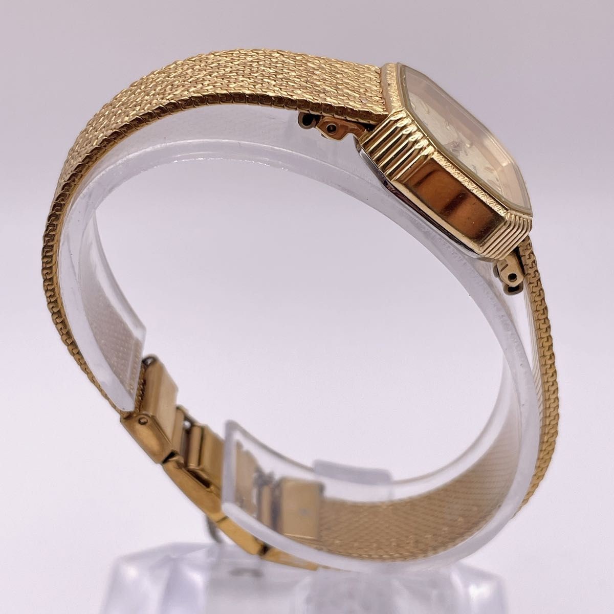 ALBA ESTATE V401-5040 Ladies Quartz Octagon Gold Watch From Japan