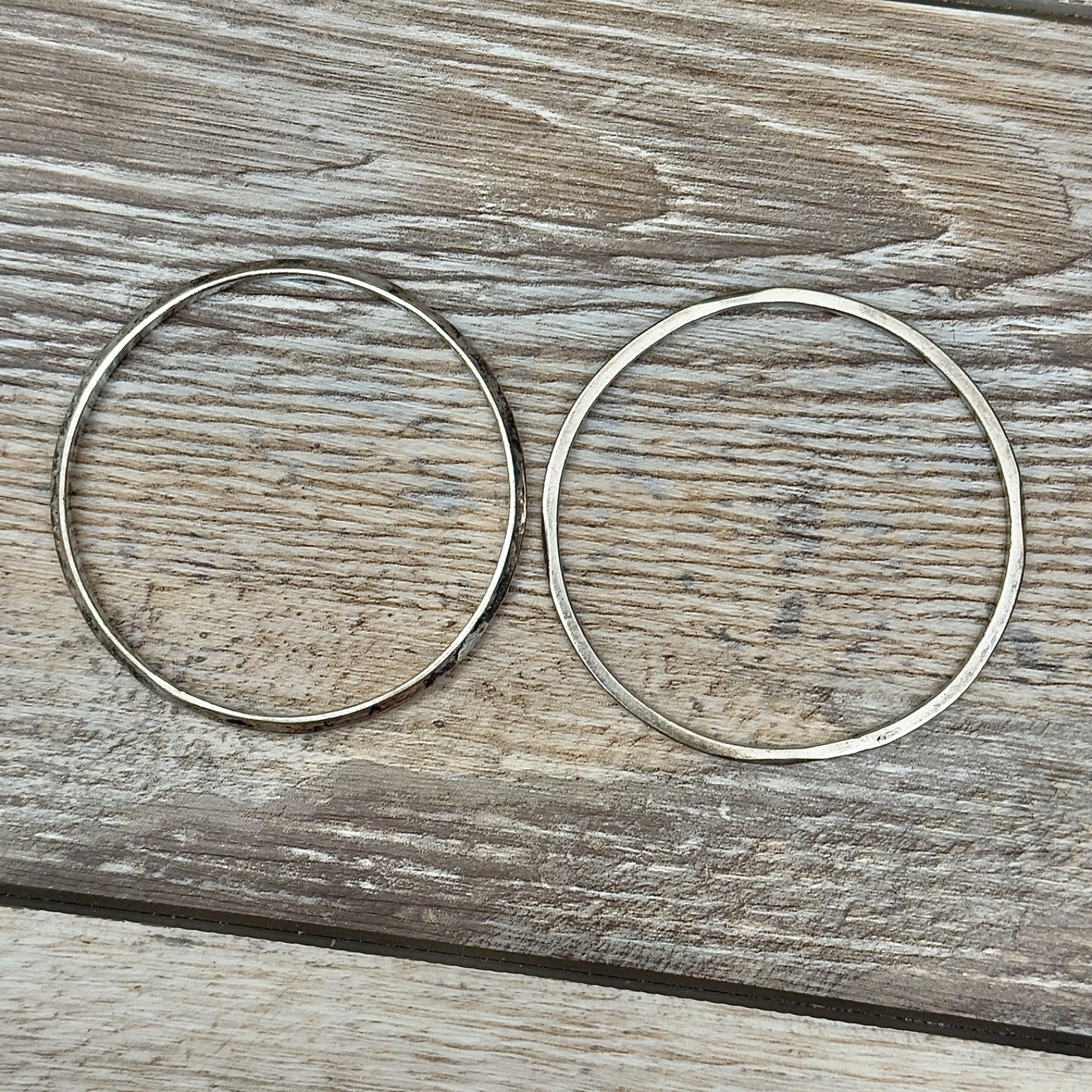 Taxco Mexico Alpaca Modernist Bangle Bracelets Lot Of 2 Untested Not Guaranteed