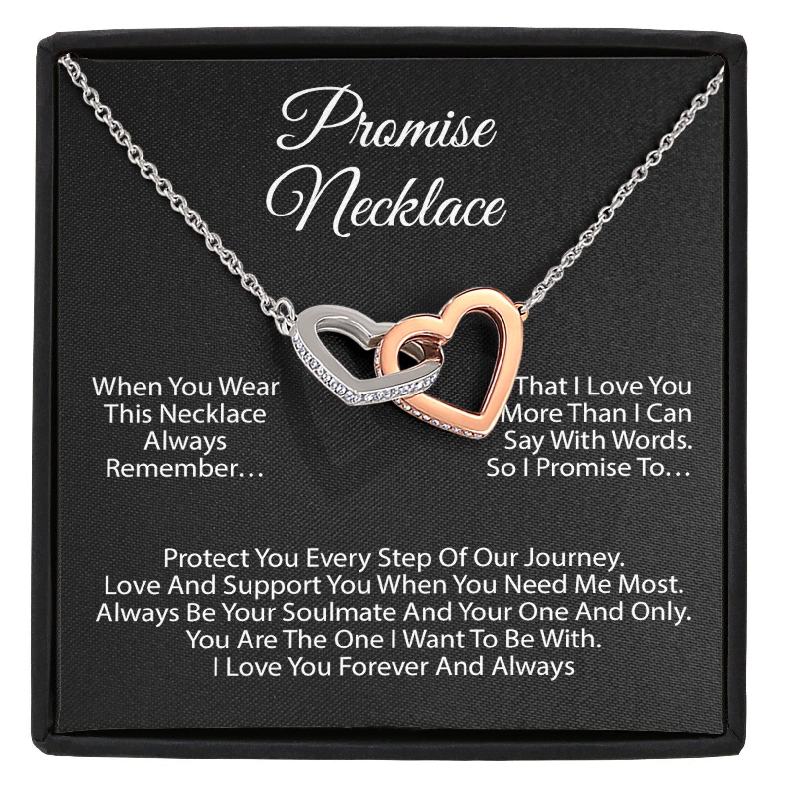 Promise Necklace For Soulmate, Valentine Gift, Birthday Gift, Anniversary Gift