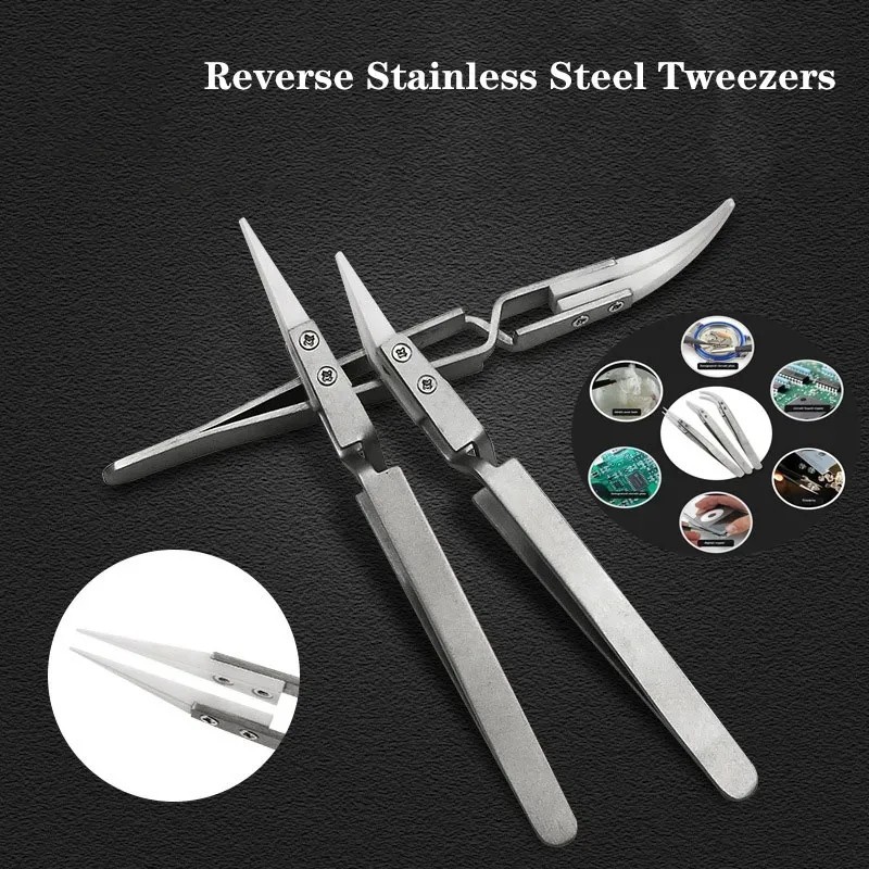 Ceramic Tip Soldering Tweezers Anti Static Heat Resistant Precision Repair Tool
