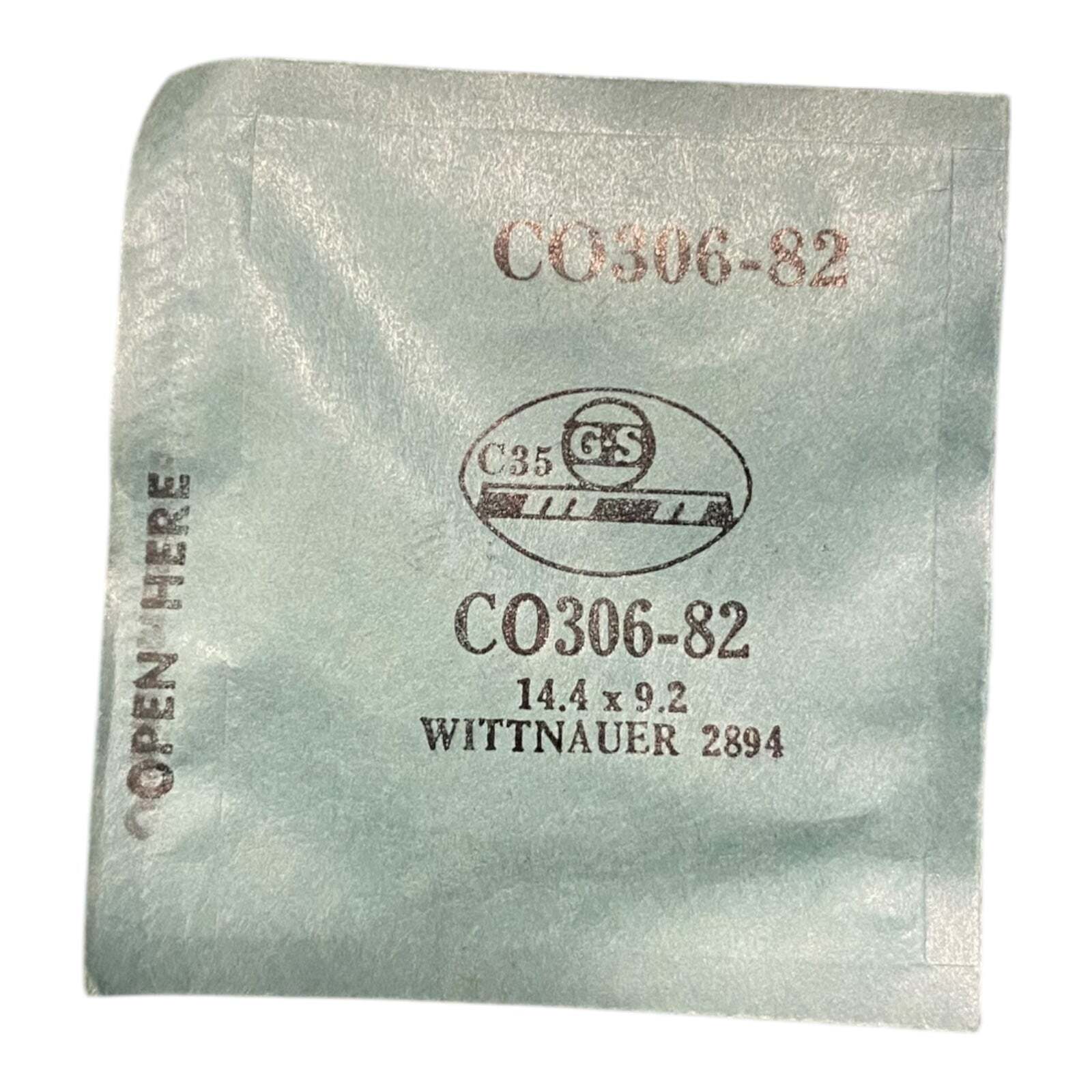 Germanow-Simon Mach (GS) CO306-82 Watch Crystal 14.4×9.2 NOS Part Wittnauer