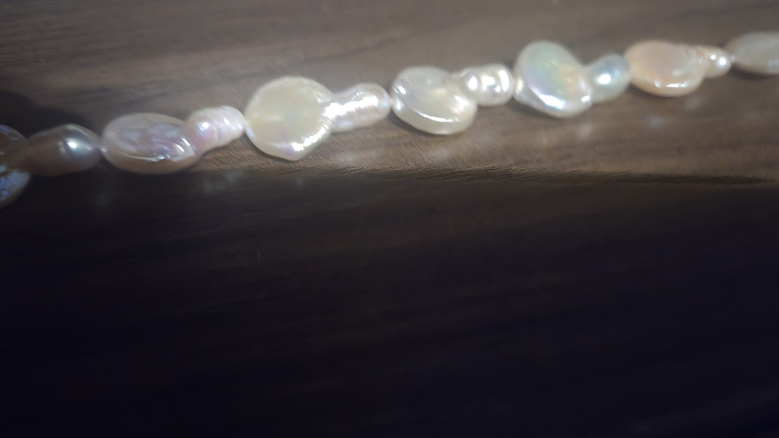 Irridescent Baroque Style Fresh Water Pearl Necklace