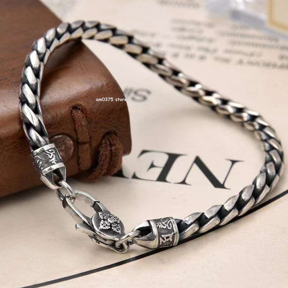Real 925 Sterling Silver Women Men 5mm Round Snake Link Bracelet 7.9inchL