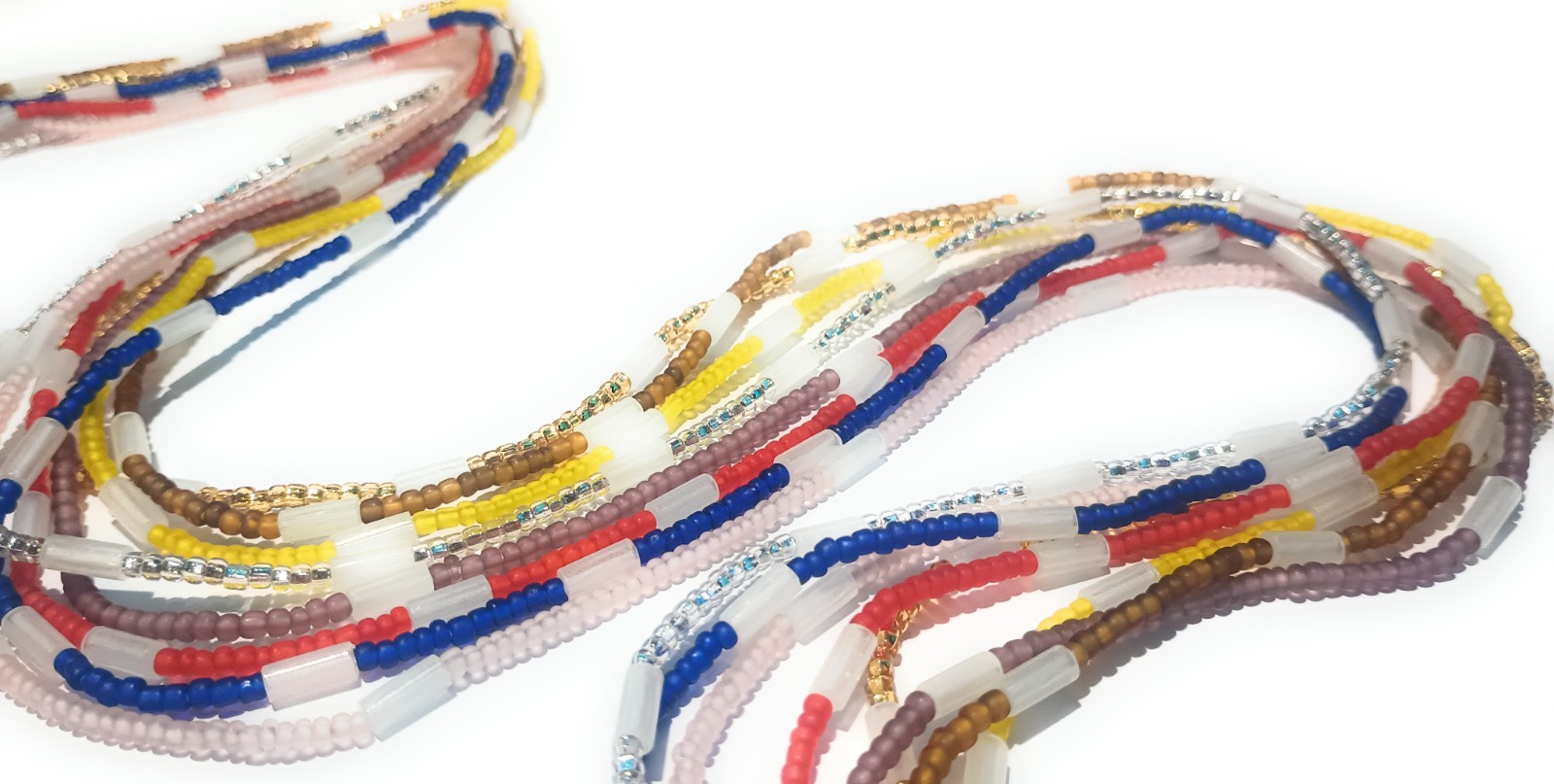 Colorful Glow-in-the-Dark Waist Beads, 44-Inch Tie-On Strand