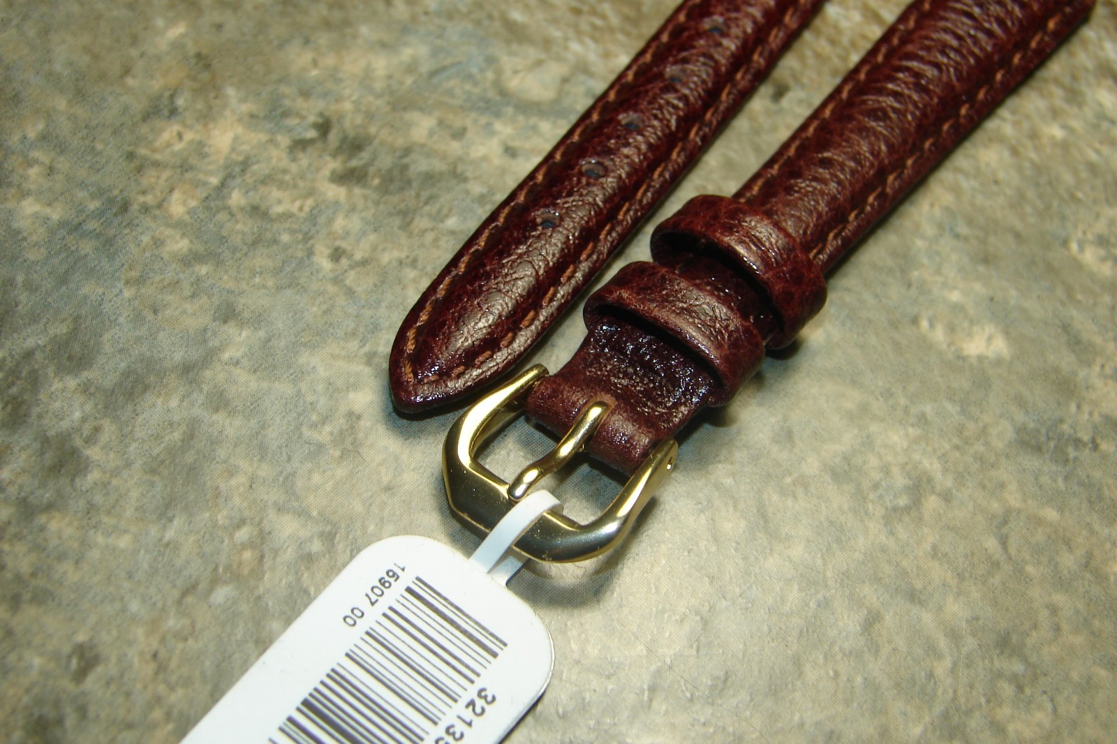 NOS,Ladies 13mm (1/2″) Kreisler Brown Stitched Genuine Leather Watch Band